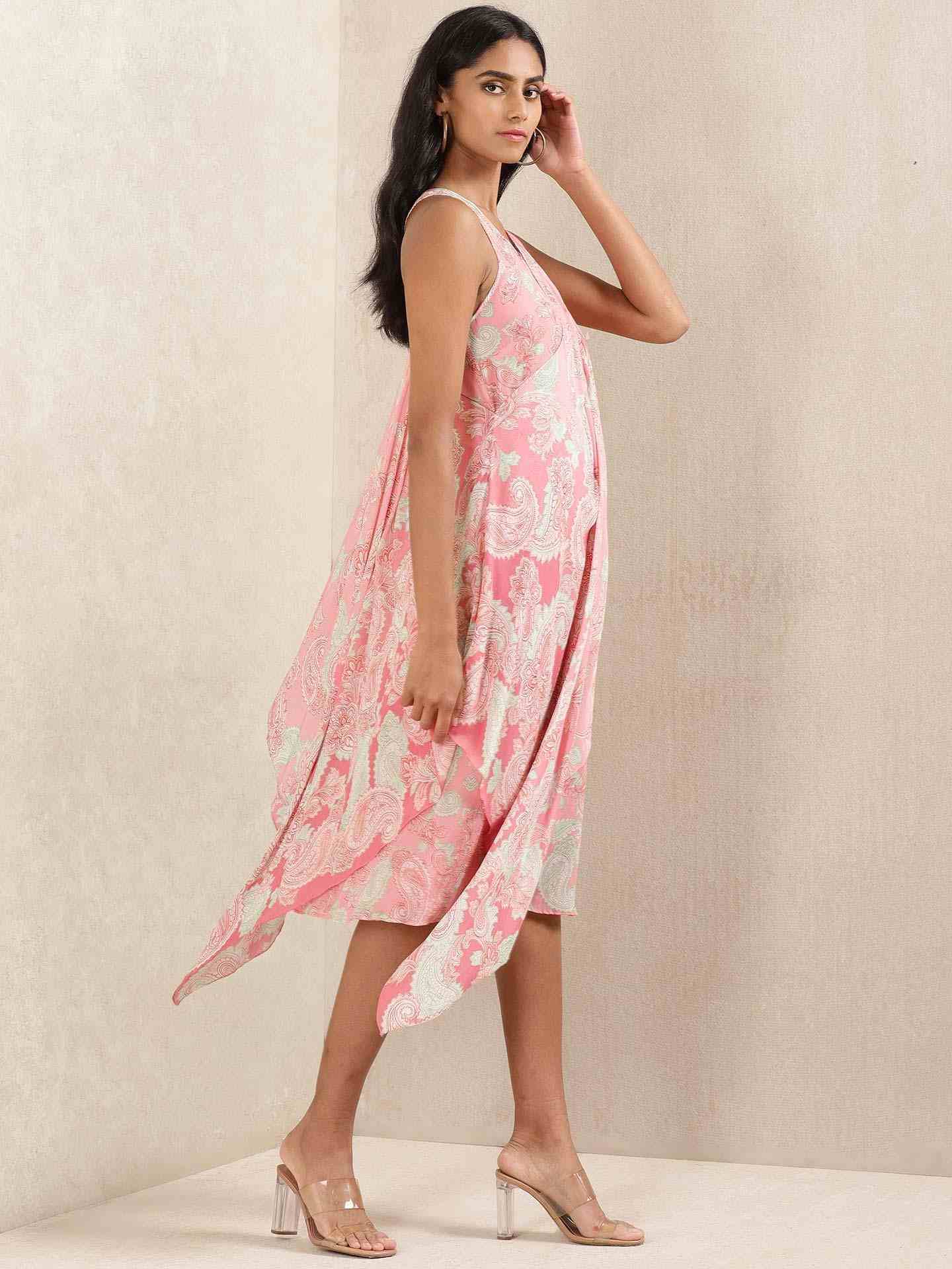 Pink Illahi Crepe Dress