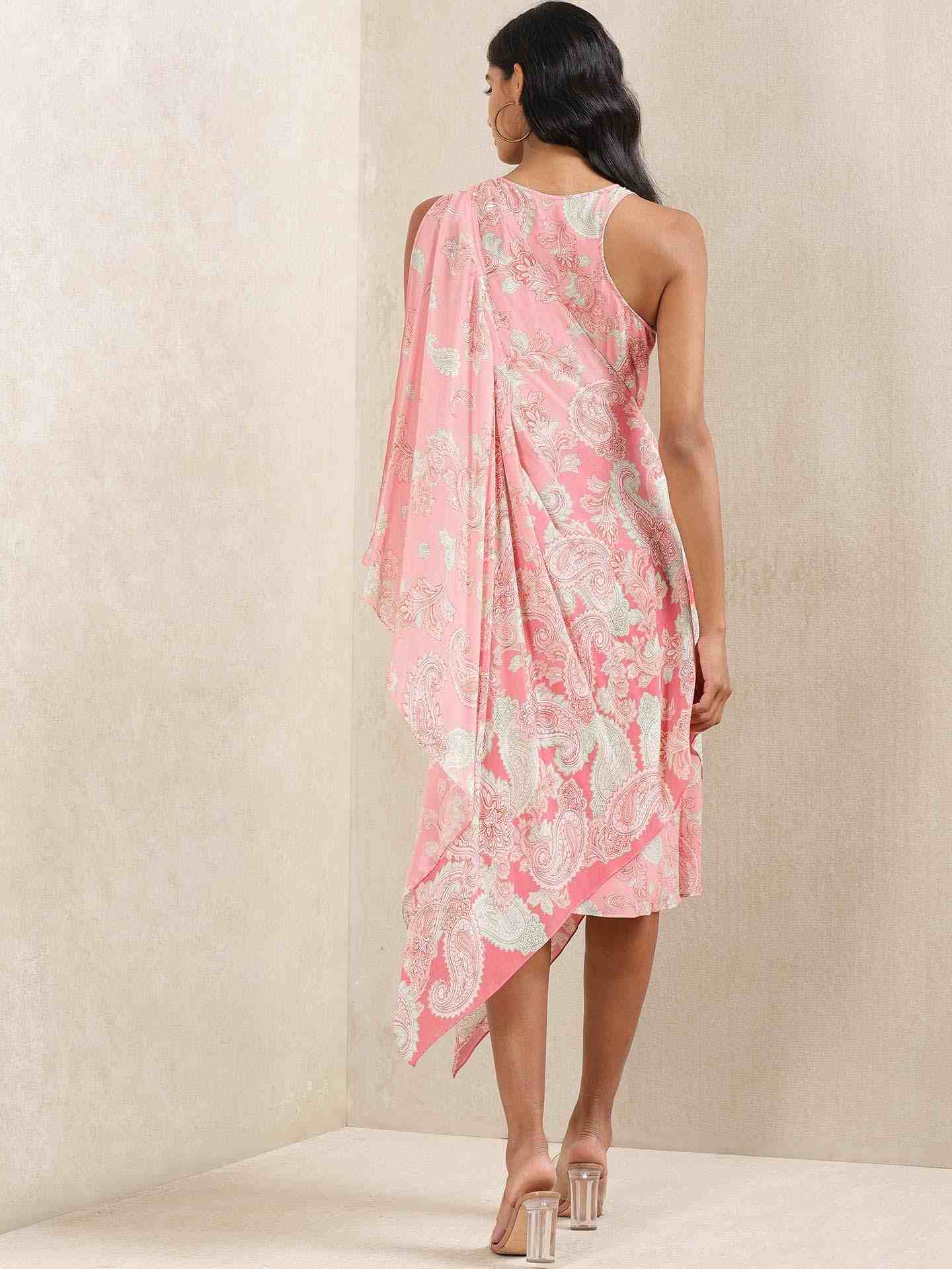 Pink Illahi Crepe Dress