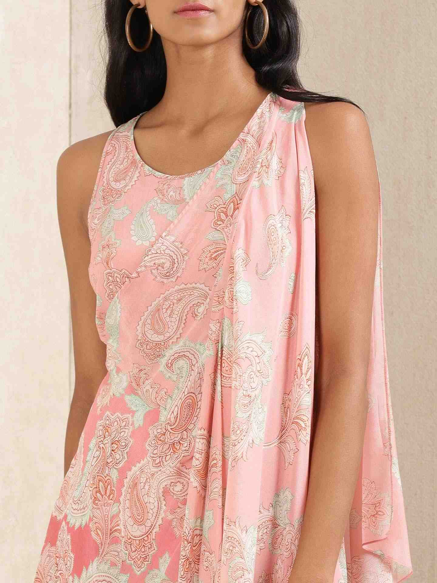 Pink Illahi Crepe Dress