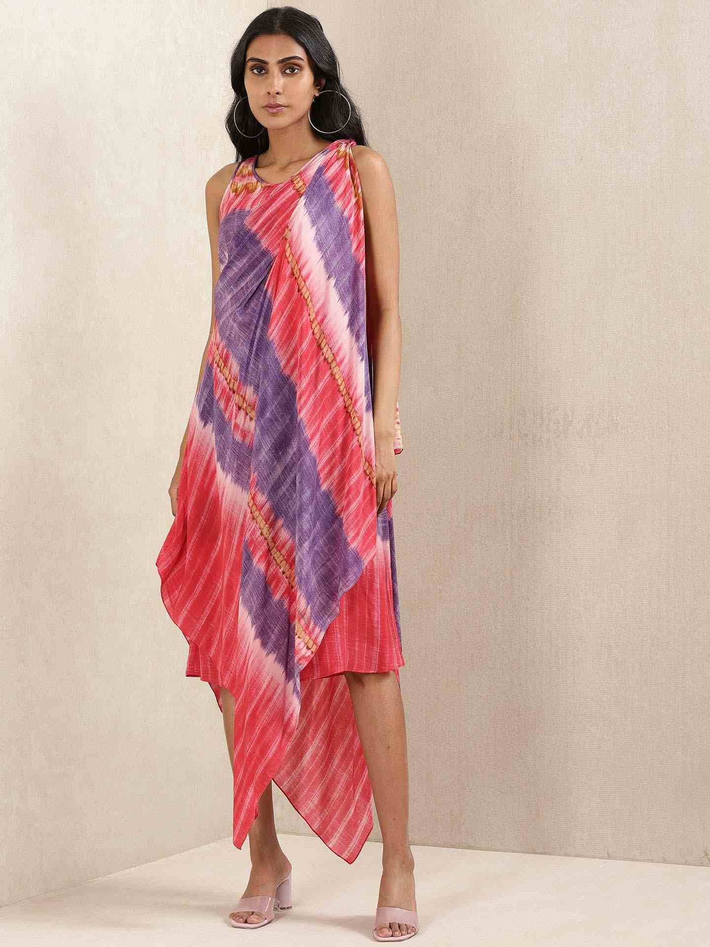 Pink Adah Crepe Dress