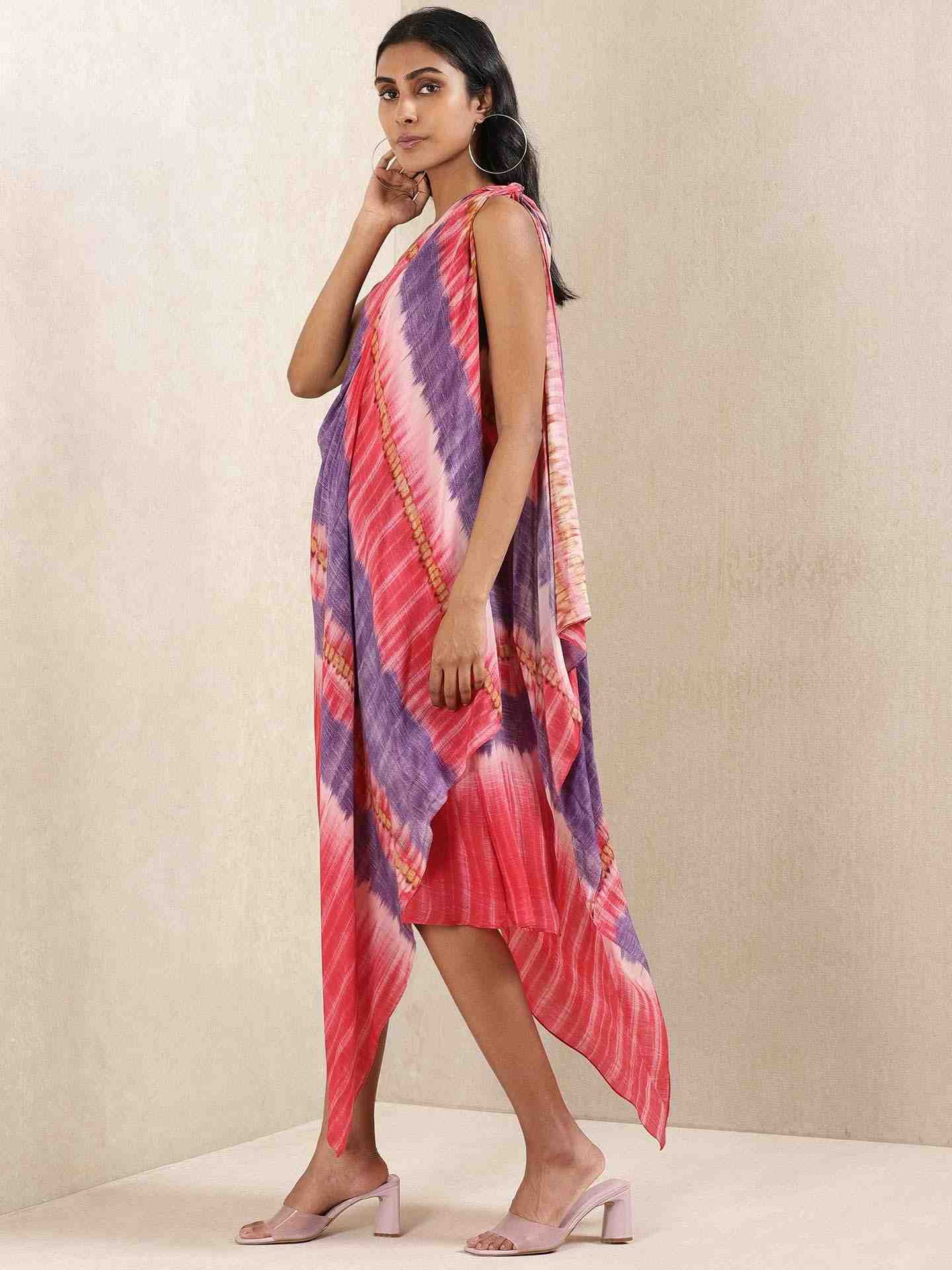 Pink Adah Crepe Dress