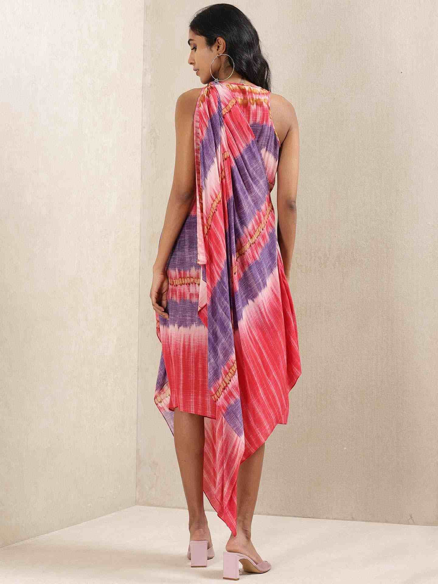 Pink Adah Crepe Dress