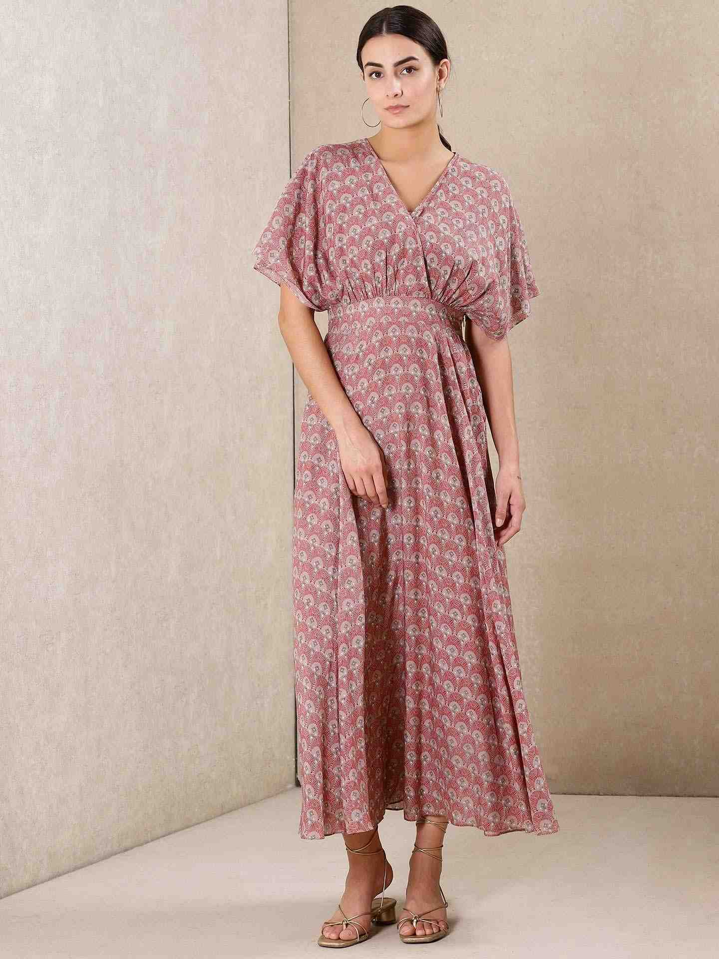 Pink Modern Minimalist Kaftan Dress