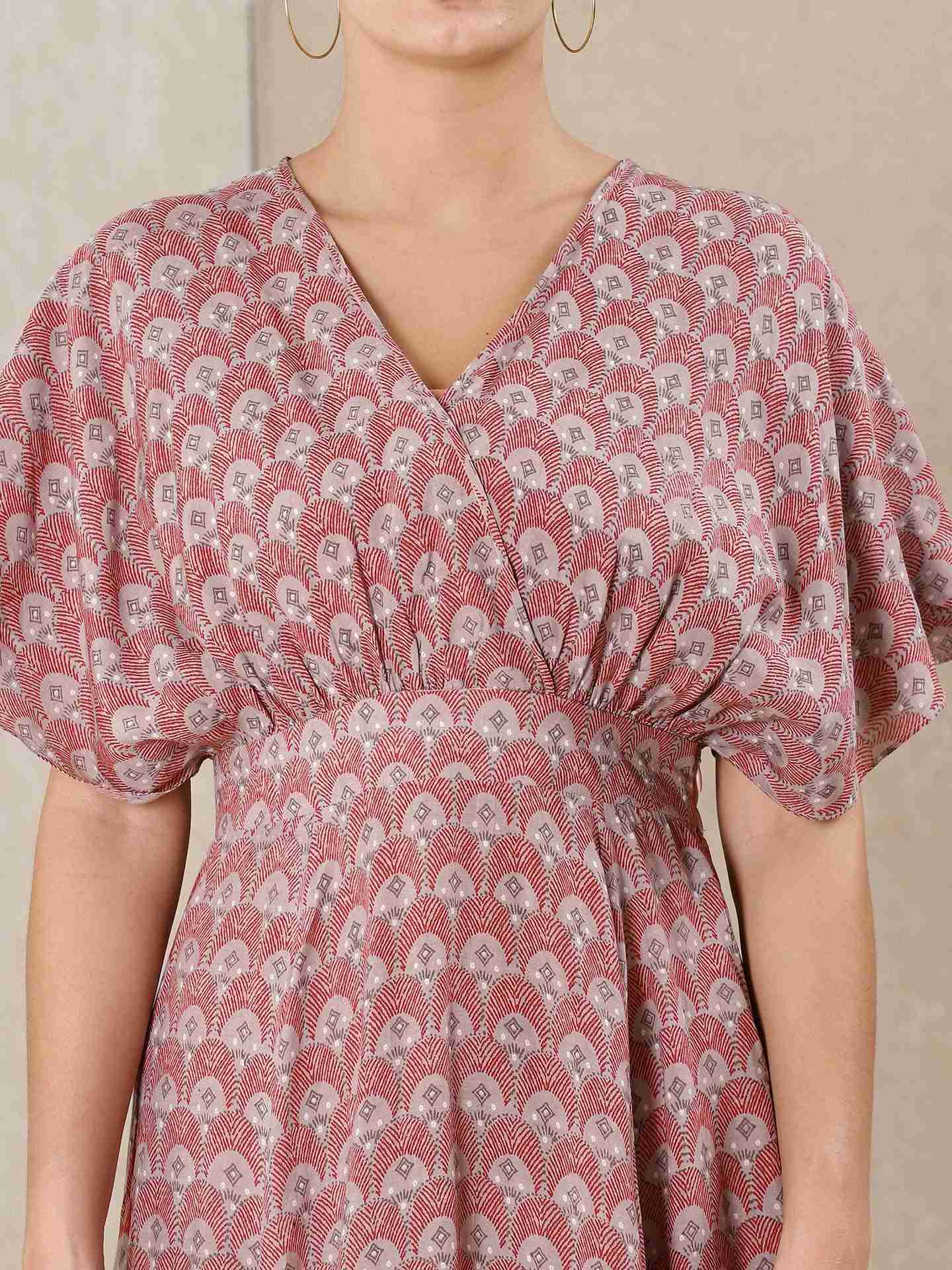 Pink Modern Minimalist Kaftan Dress