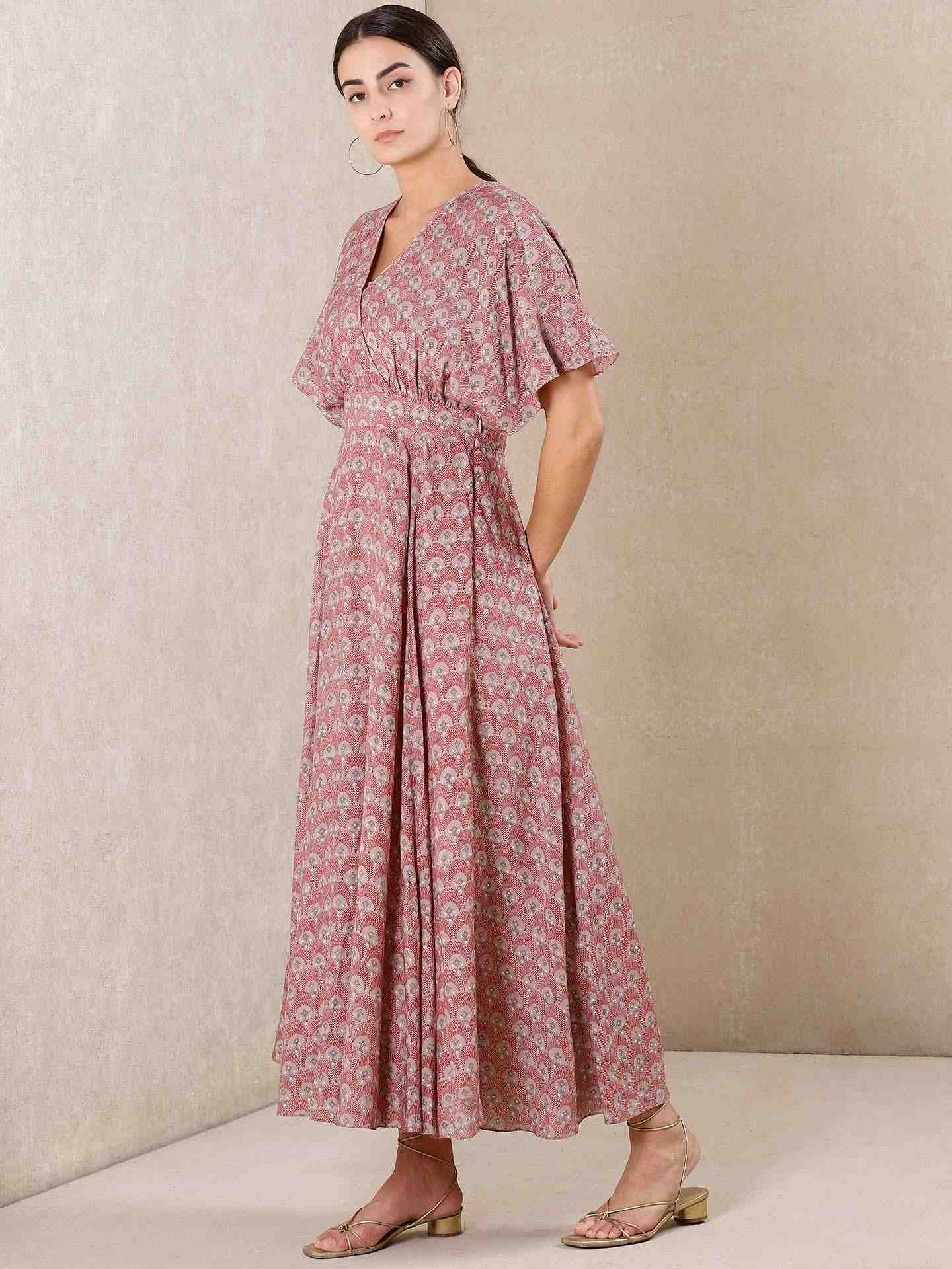 Pink Modern Minimalist Kaftan Dress