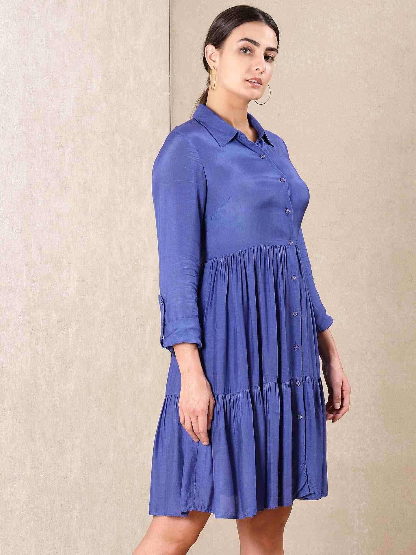 Blue Modern Minimalist Dress