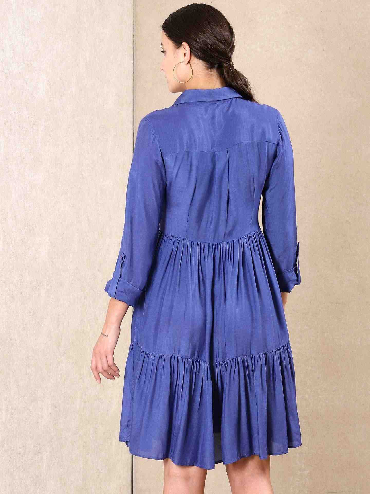 Blue Modern Minimalist Dress