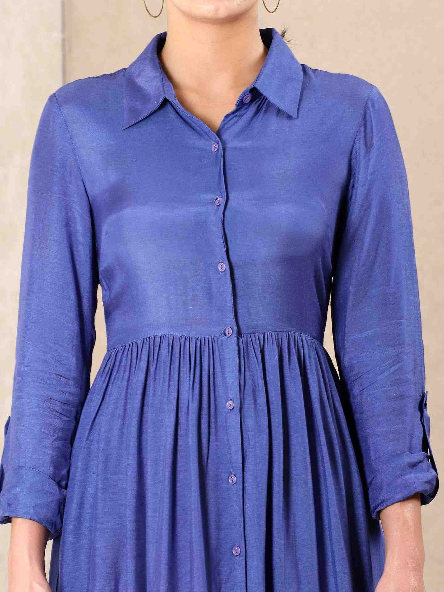 Blue Modern Minimalist Dress