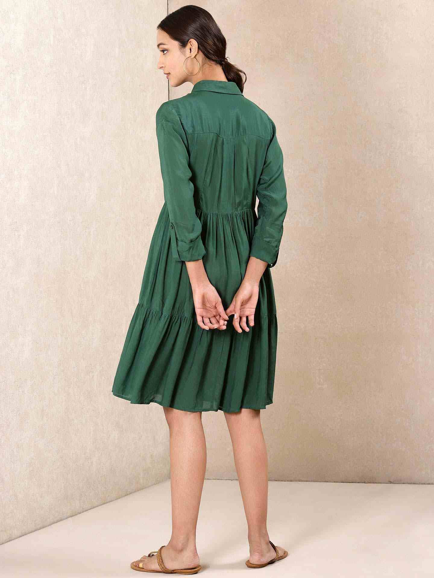 Green Modern Minimalist Dress