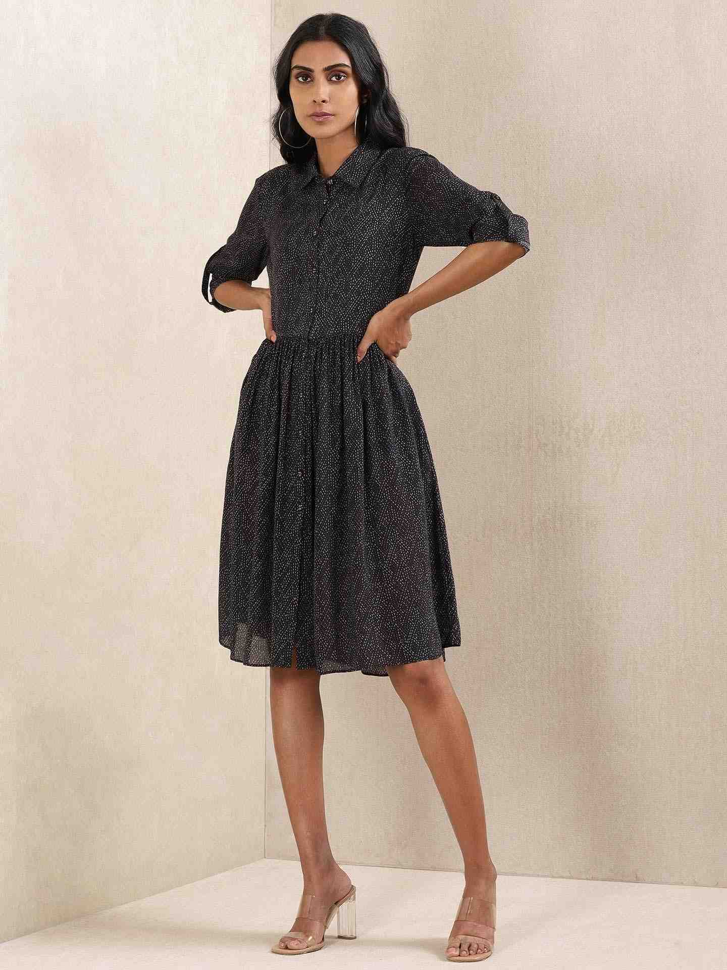 Black Quint Shirt Dress