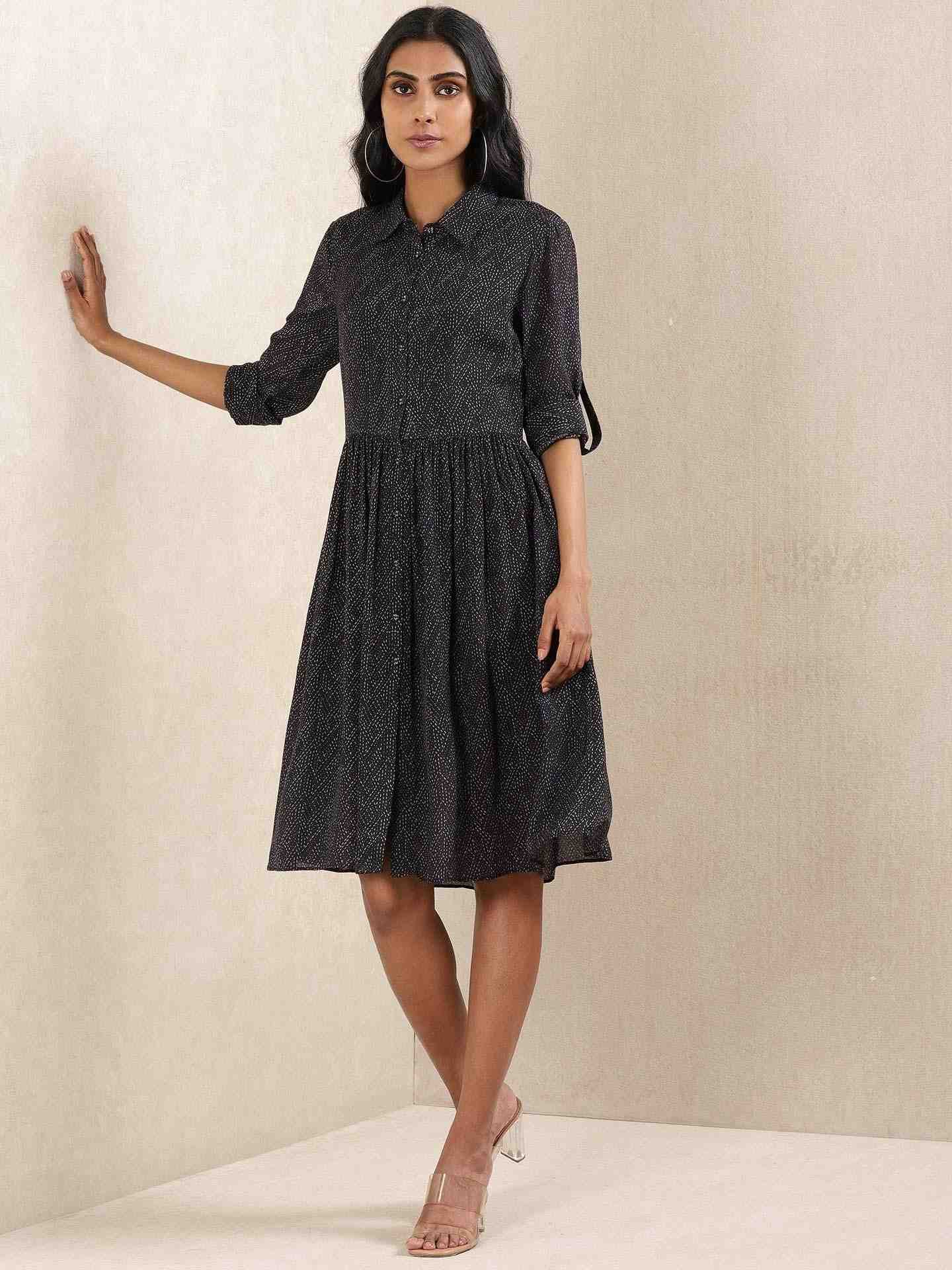 Black Quint Shirt Dress