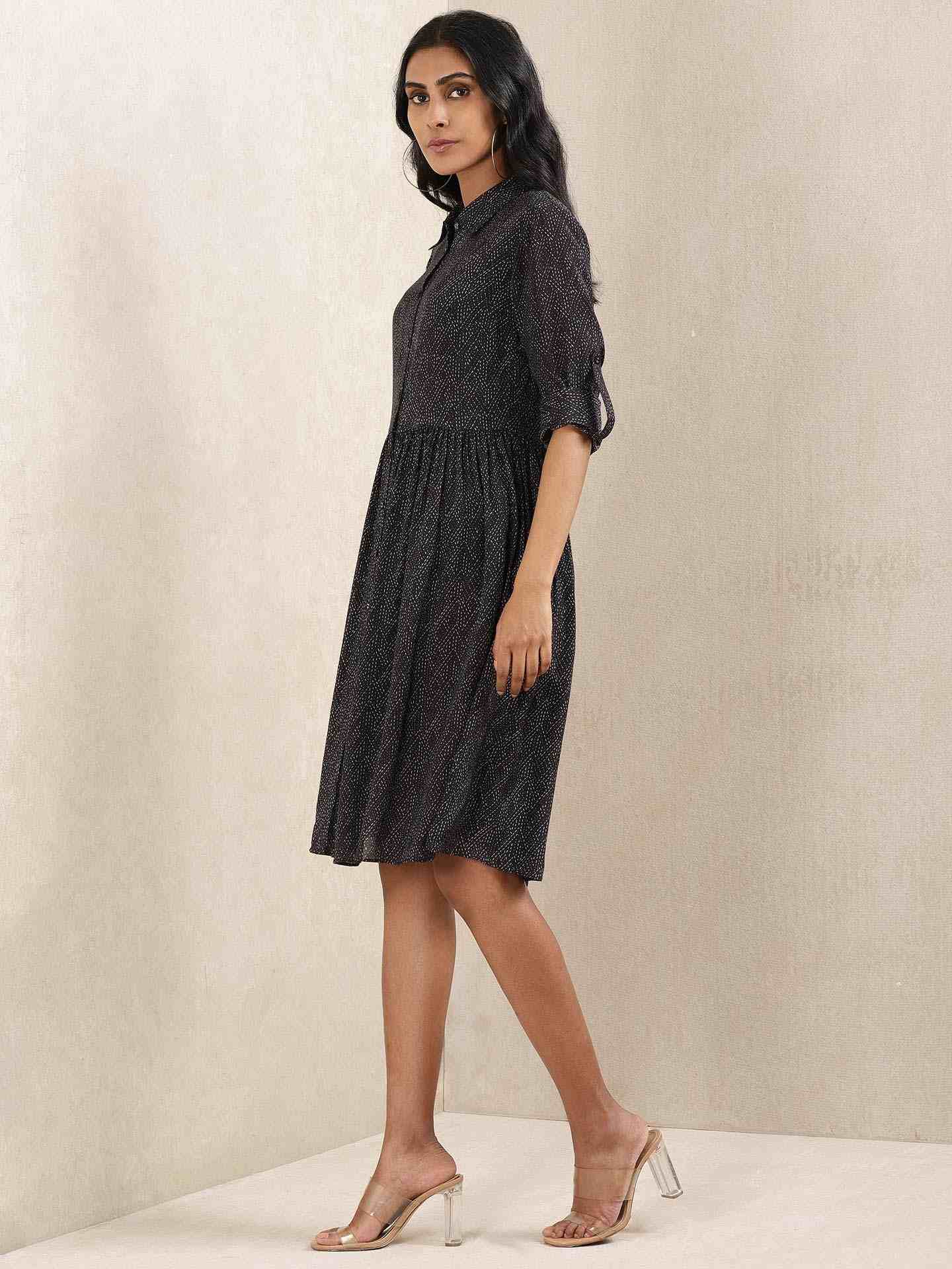Black Quint Shirt Dress
