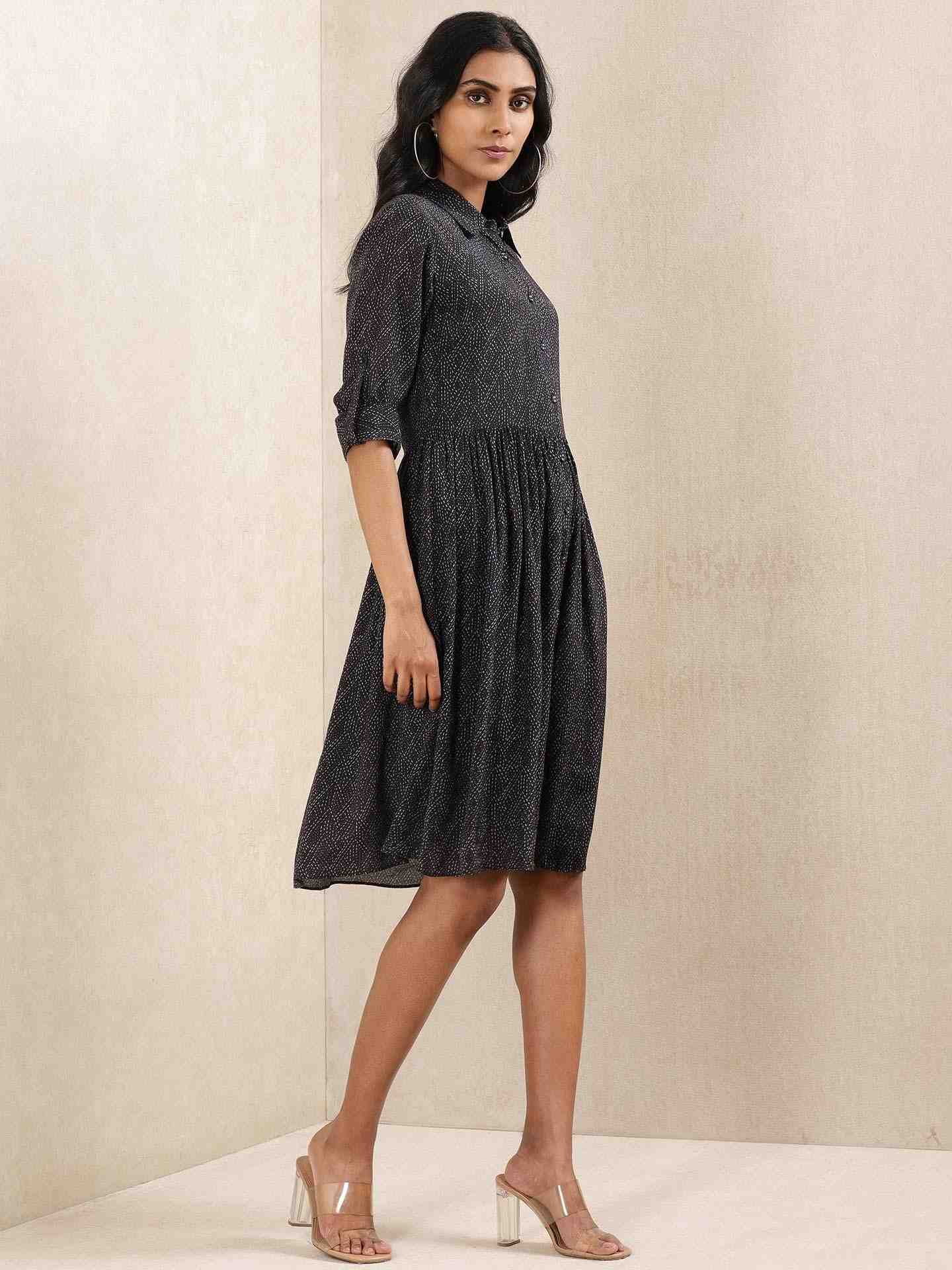 Black Quint Shirt Dress