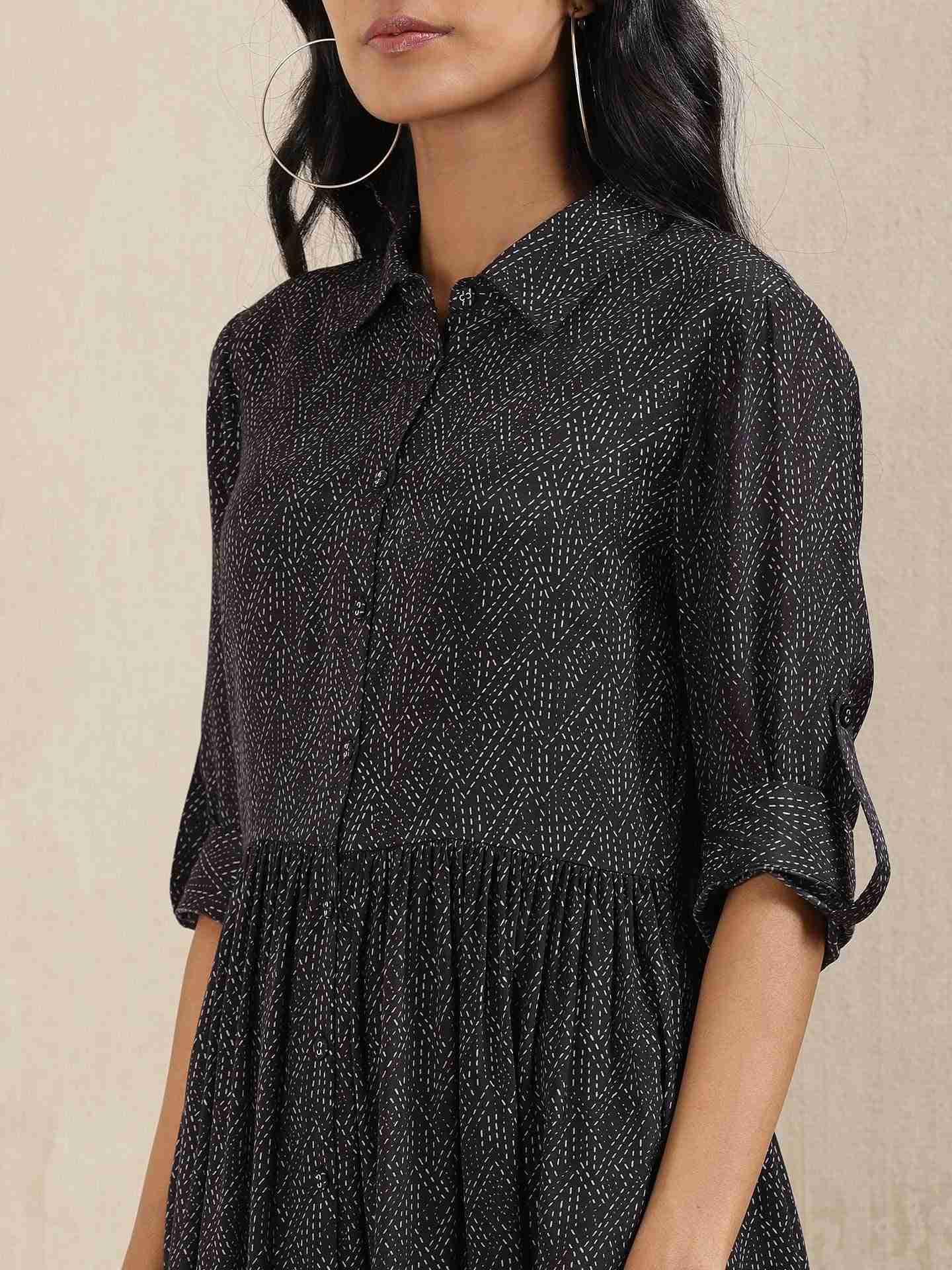 Black Quint Shirt Dress