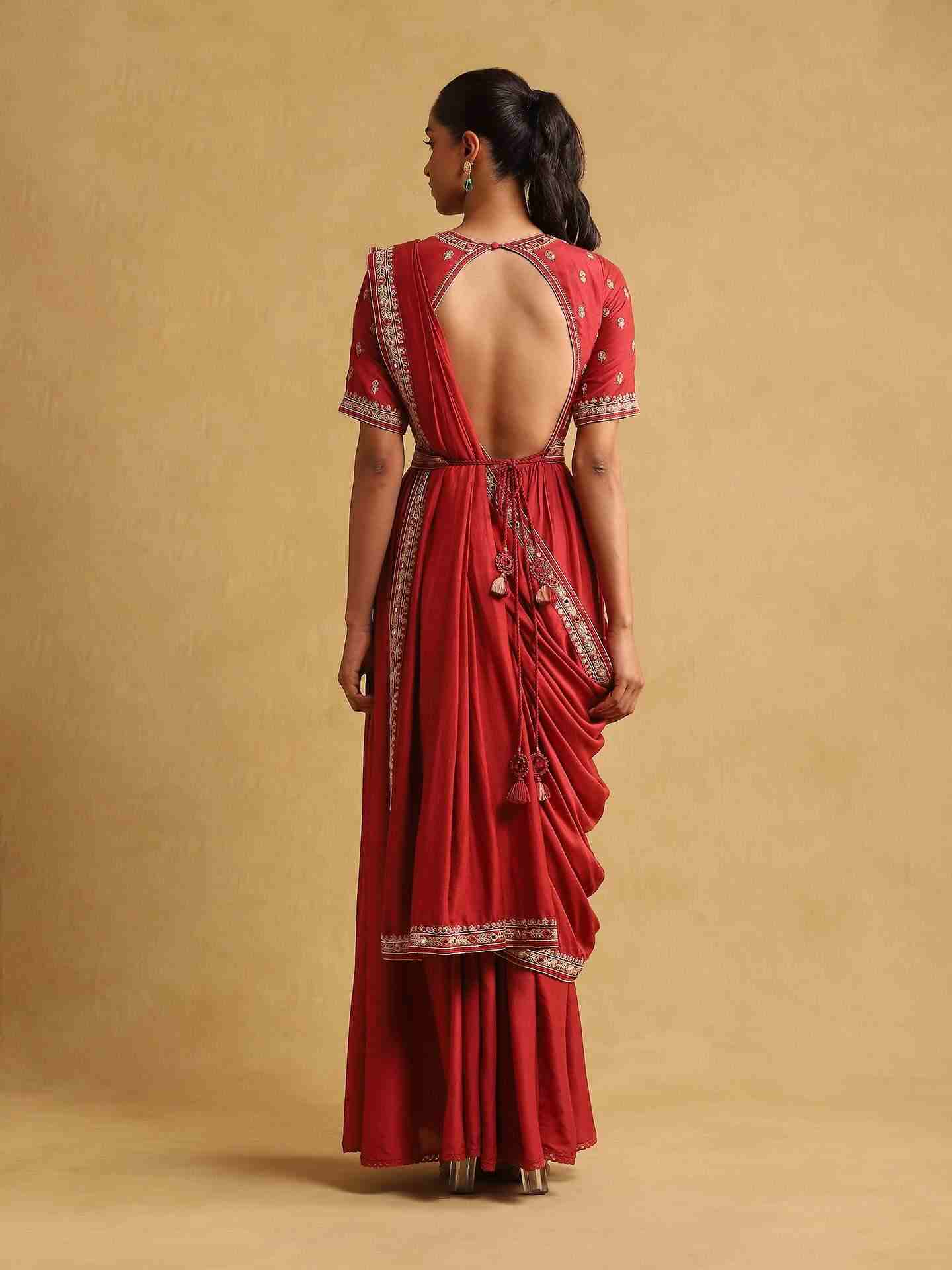 Rust Shofy Saree