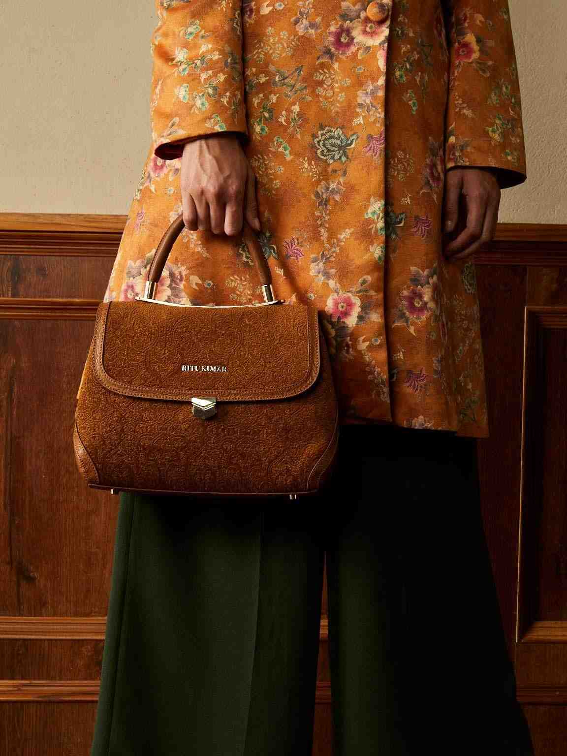 Brown Mocha Suede Grab Bag