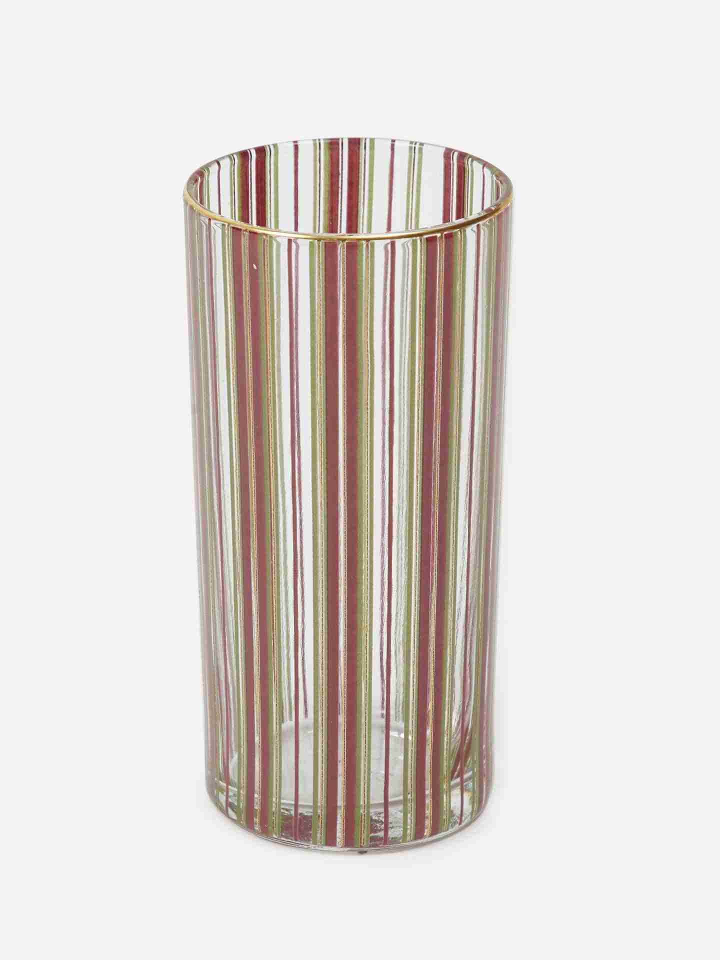 Beige Kashmiri Booti Glass Set (Set Of 4)