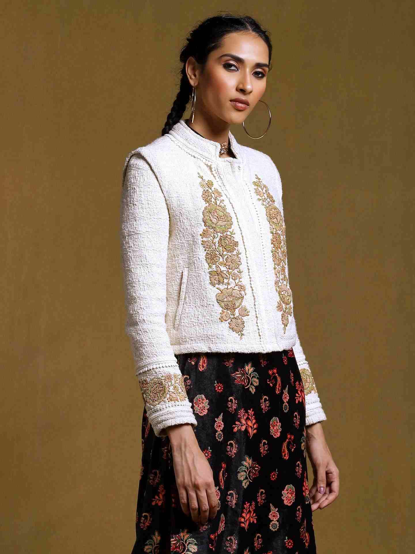 Off White Antari Cotton Structured Jacket