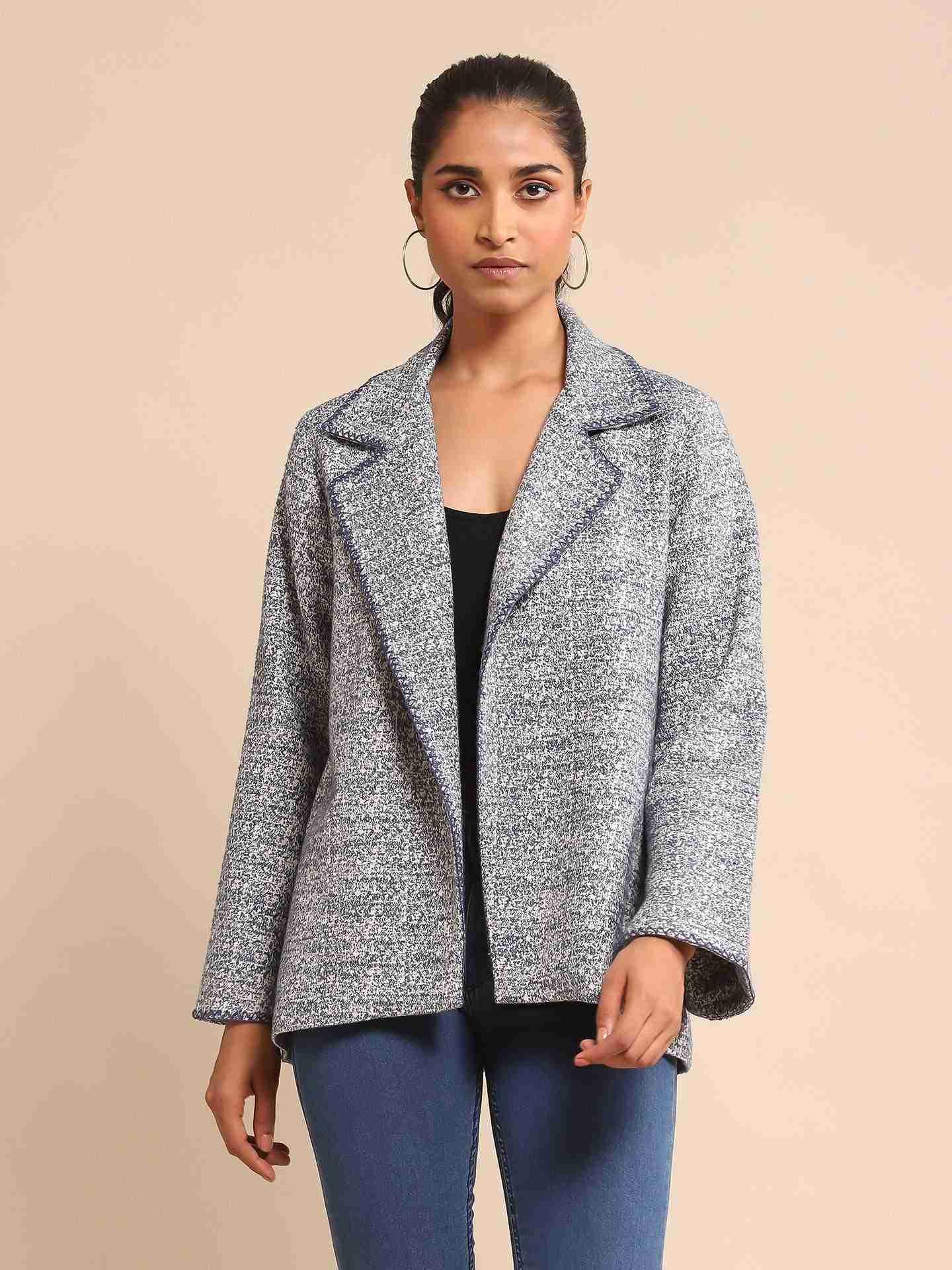 Blue Urban Elysian Cotton Structured Jacket