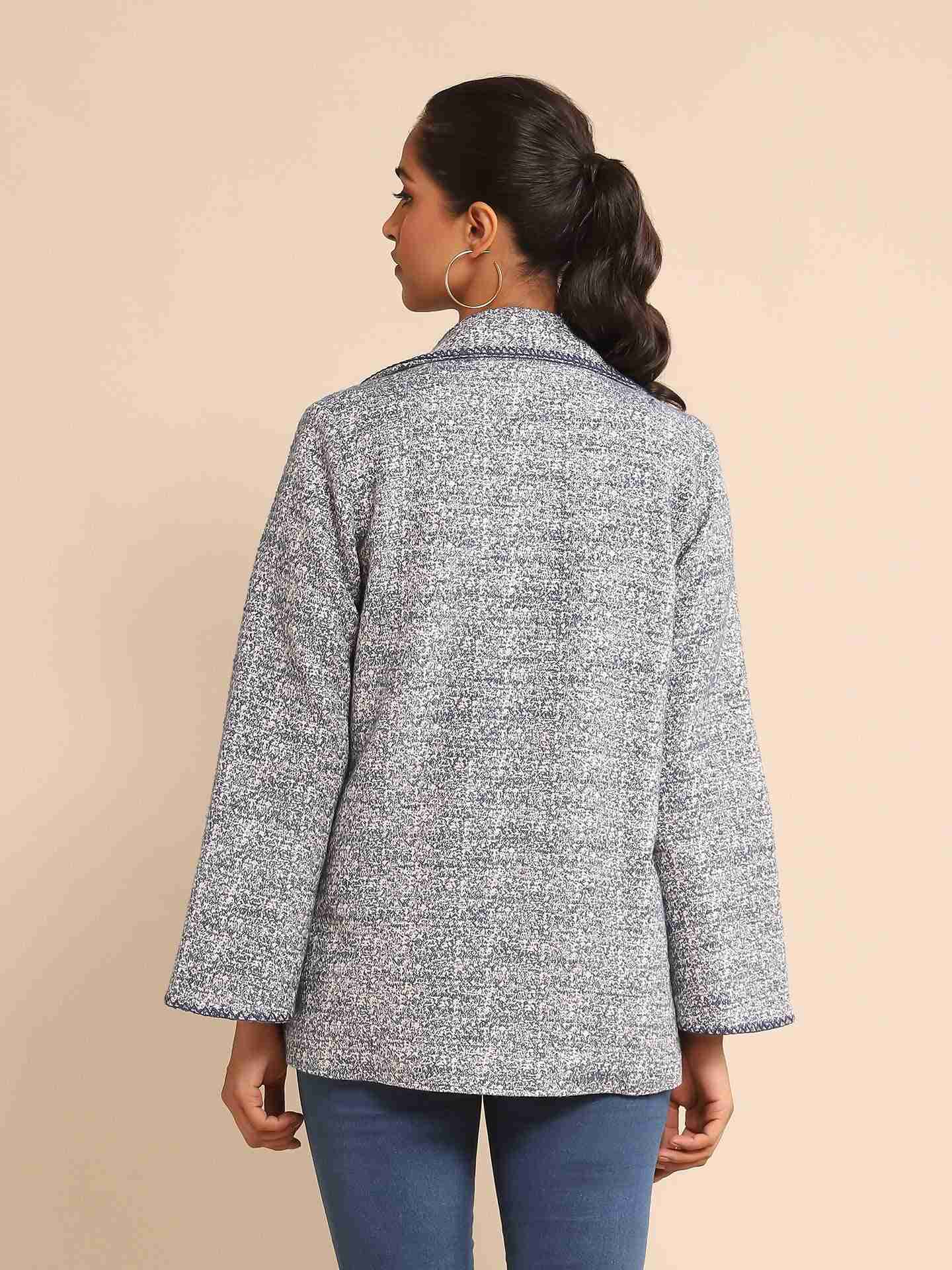 Blue Urban Elysian Cotton Structured Jacket