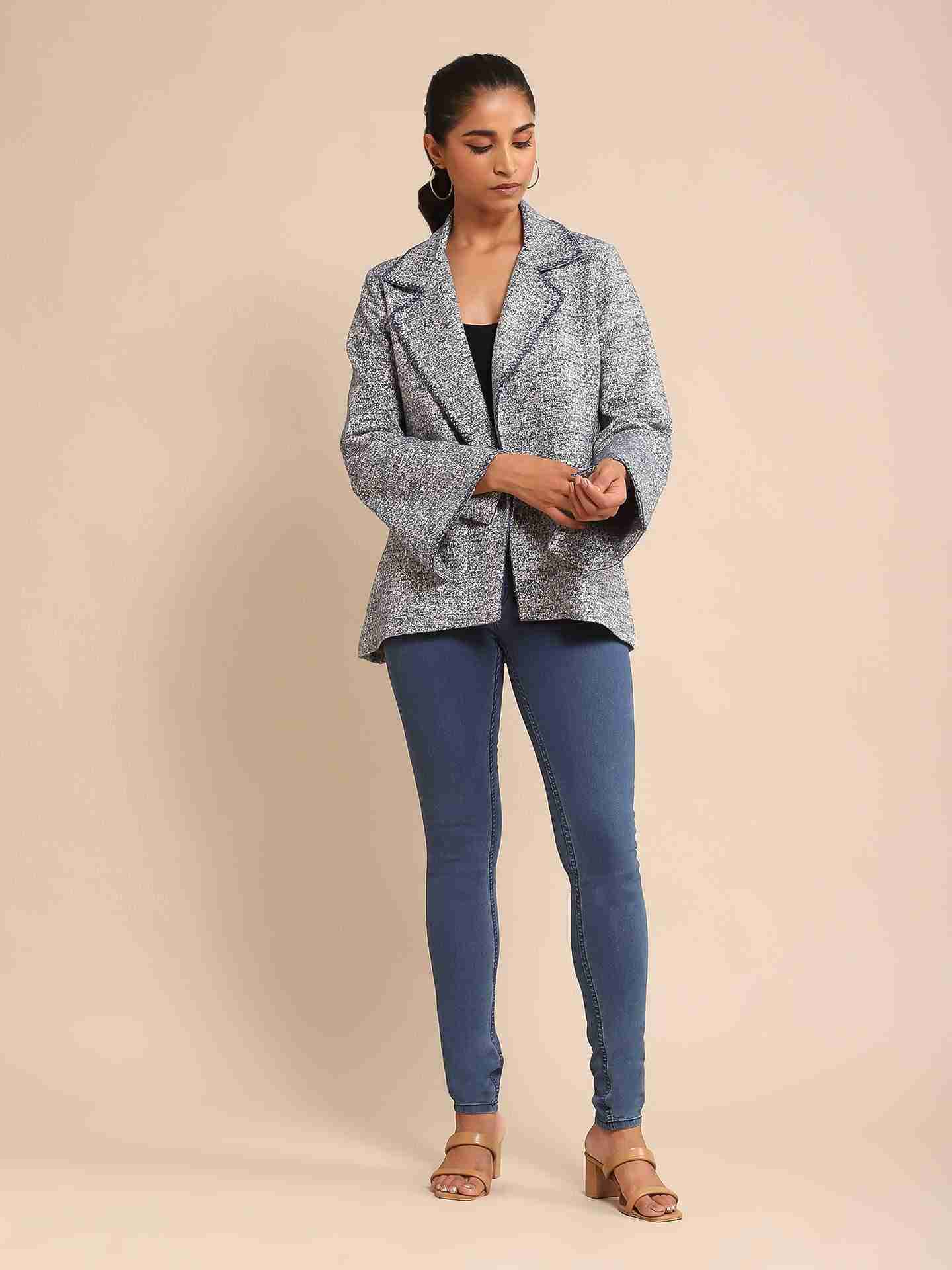 Blue Urban Elysian Cotton Structured Jacket