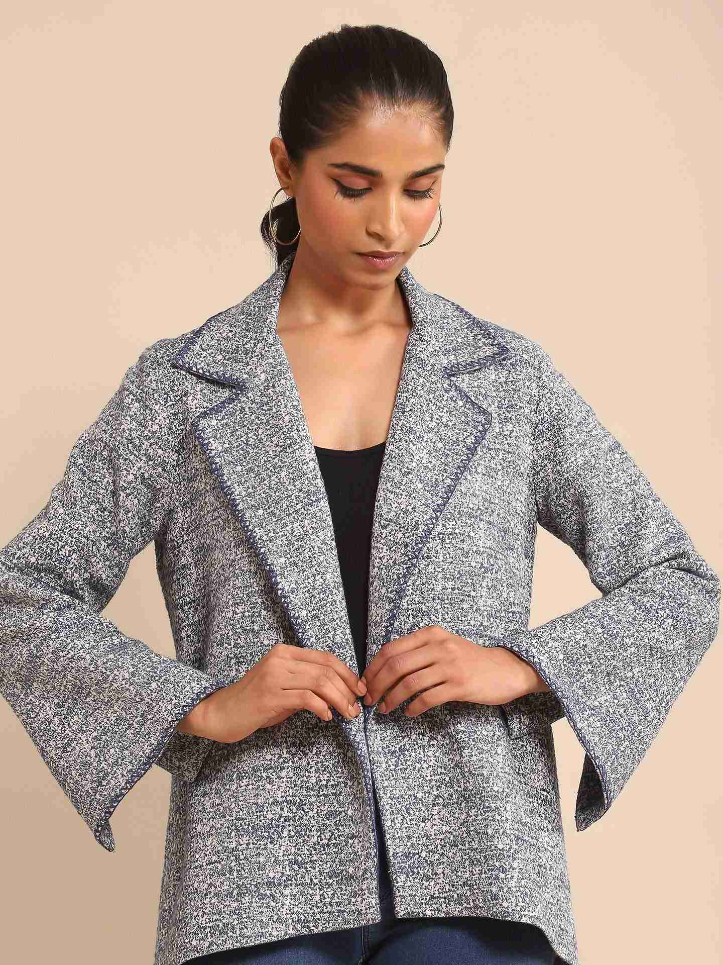 Blue Urban Elysian Cotton Structured Jacket
