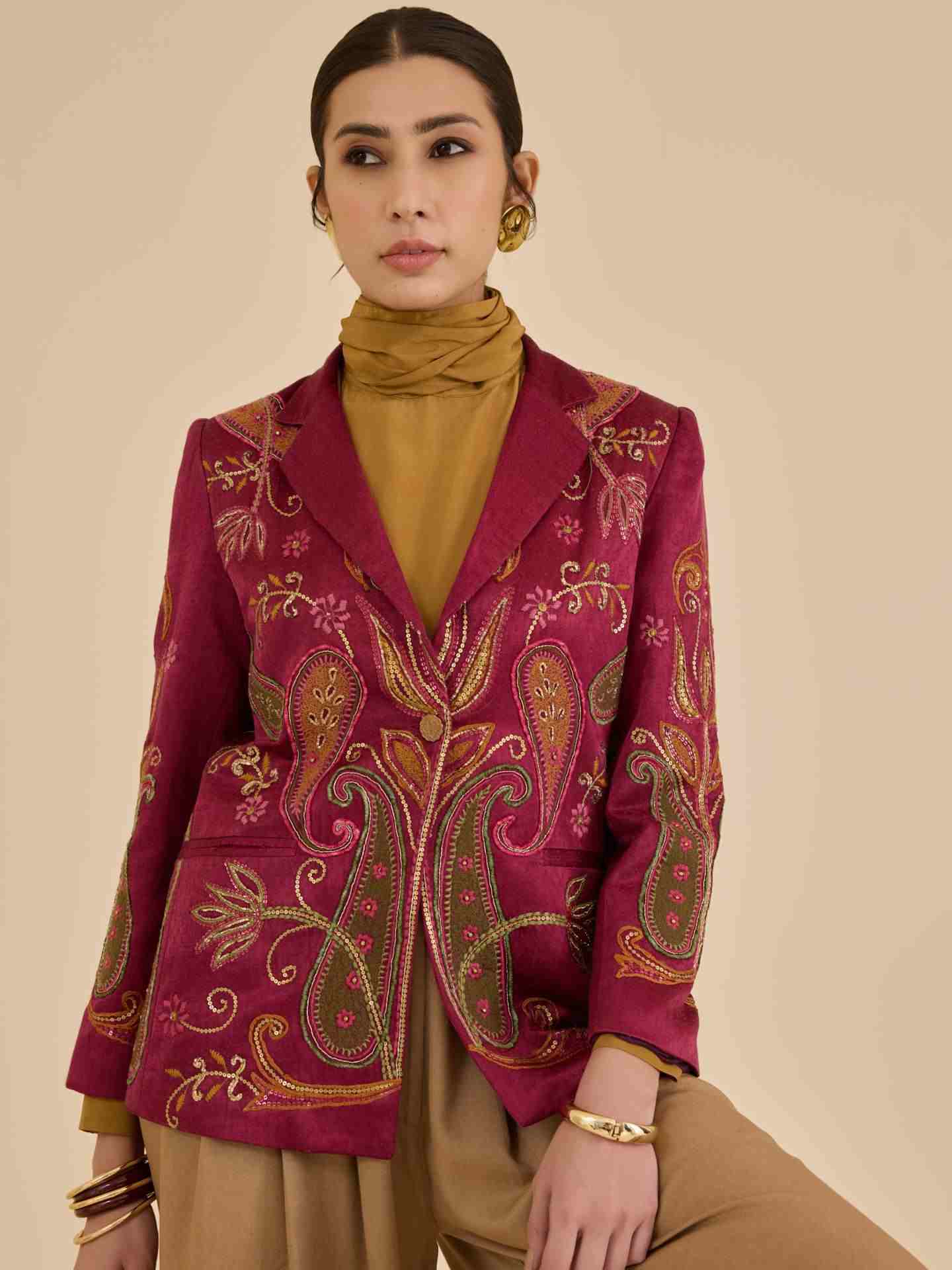 Wine Kalgi Jacket