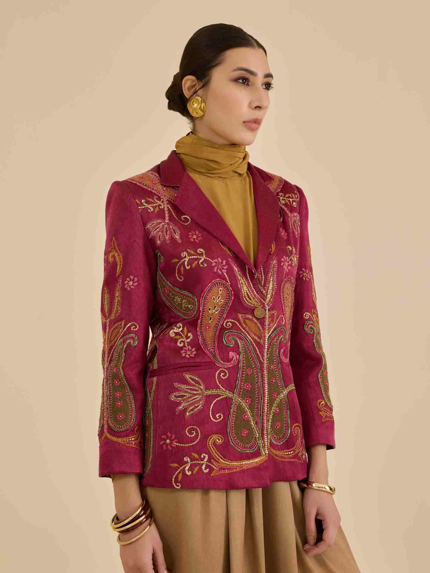 Wine Kalgi Jacket
