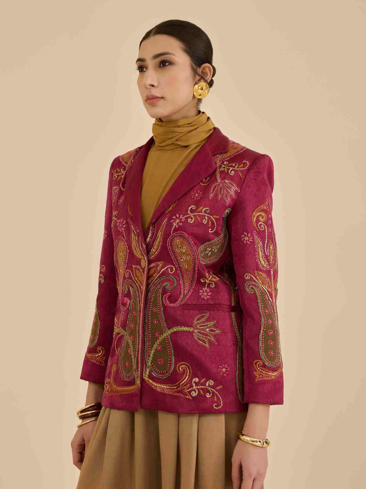 Wine Kalgi Jacket