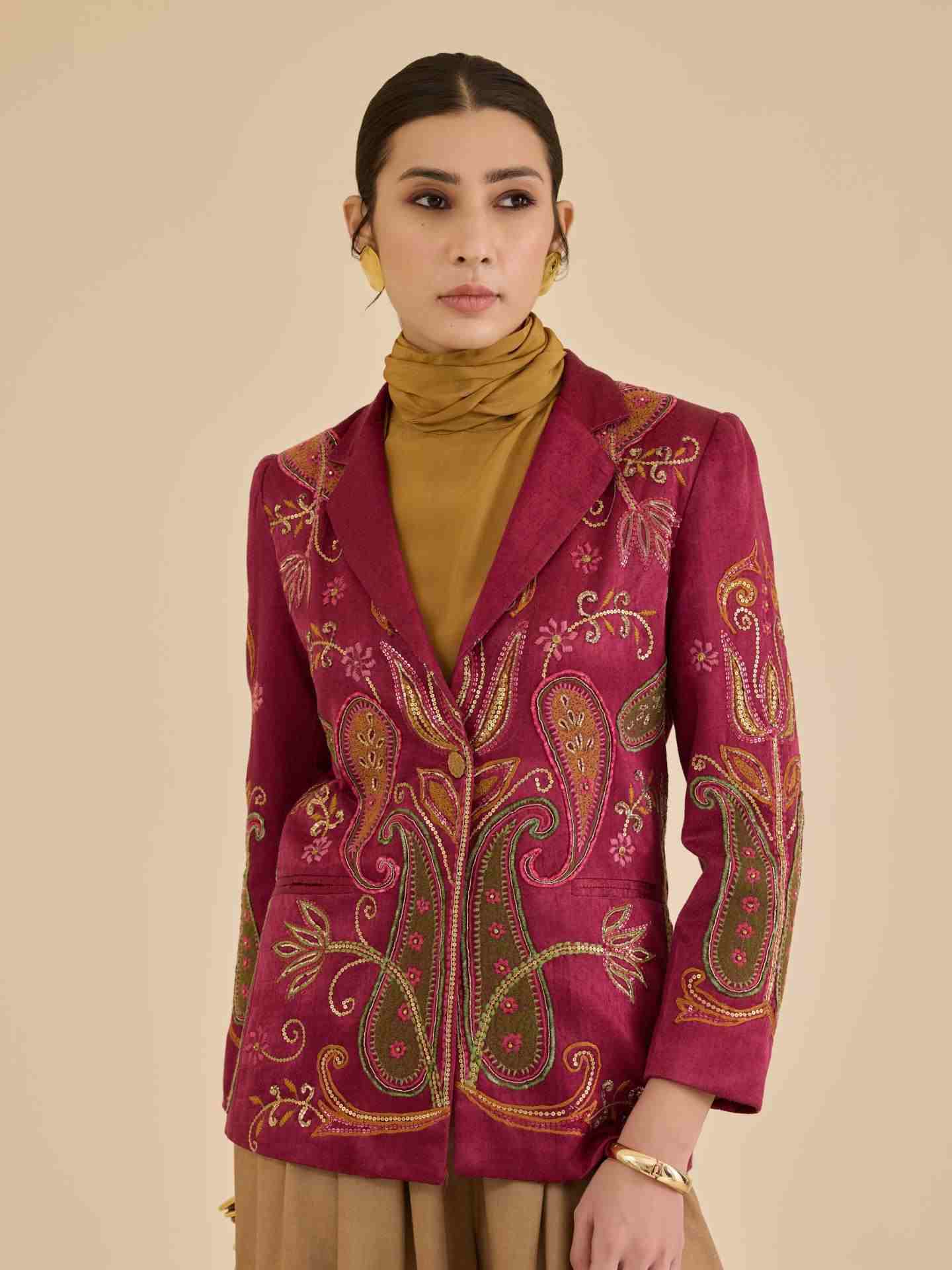 Wine Kalgi Jacket