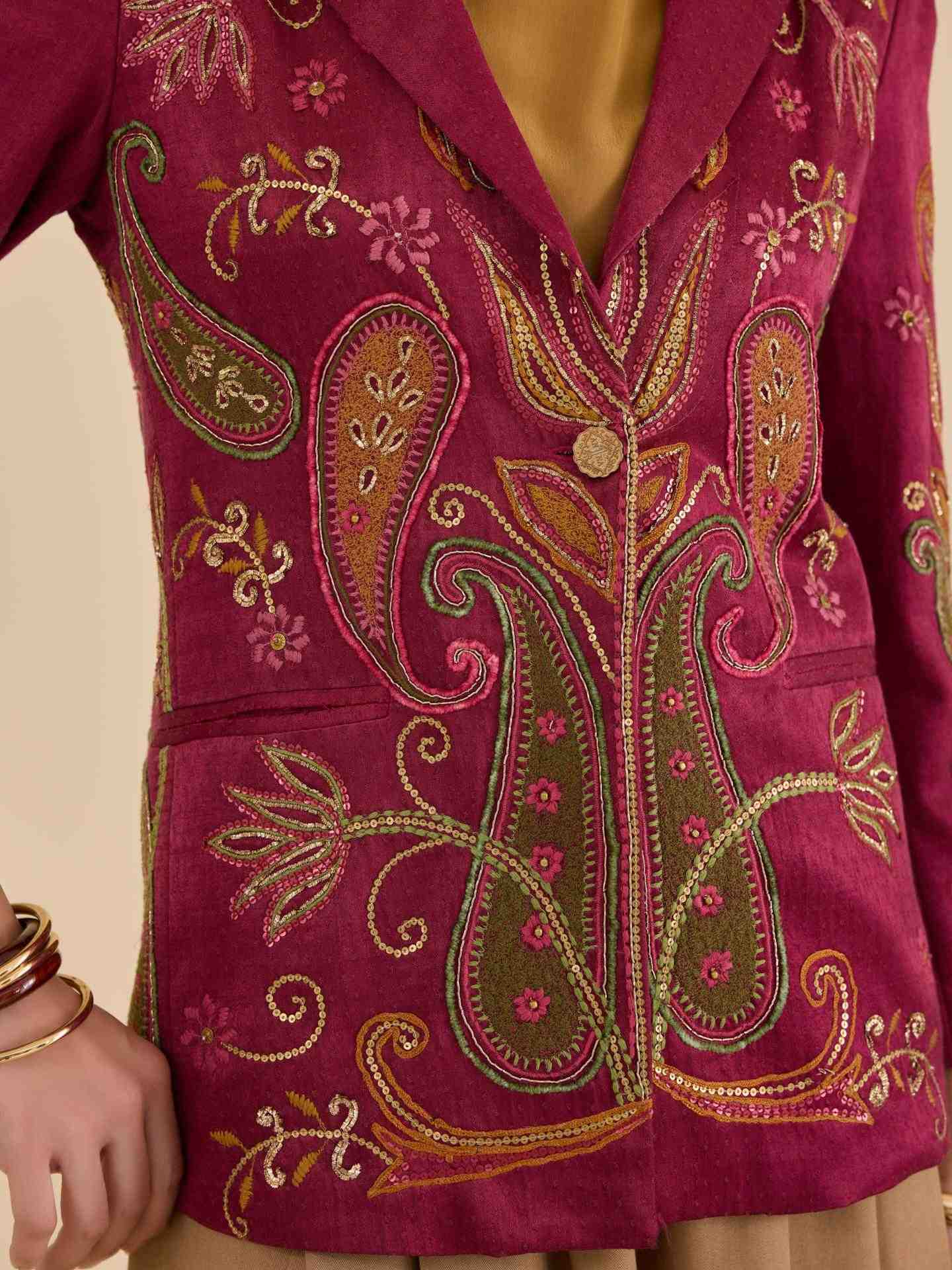 Wine Kalgi Jacket