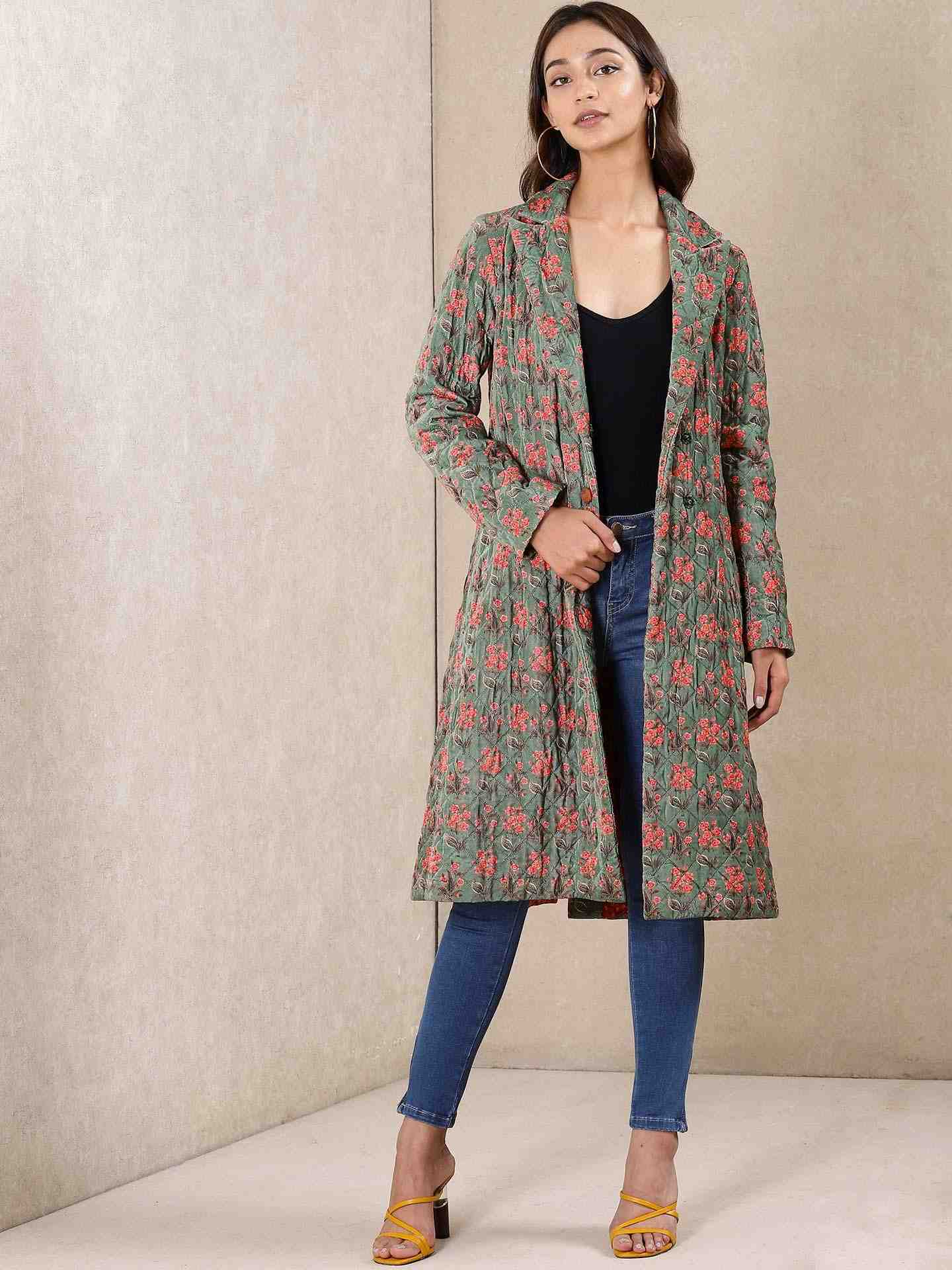 Green Ayana Velvet Jacket