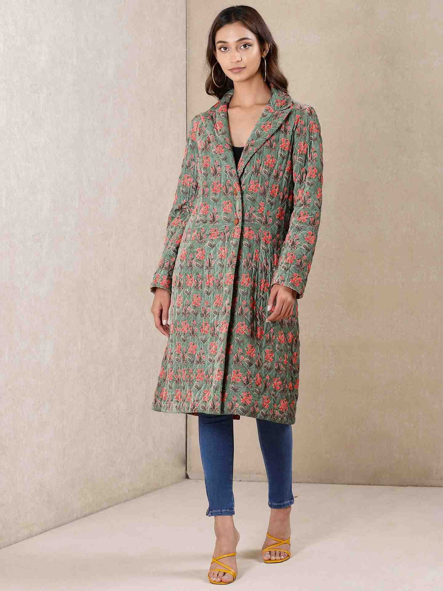 Green Ayana Velvet Jacket