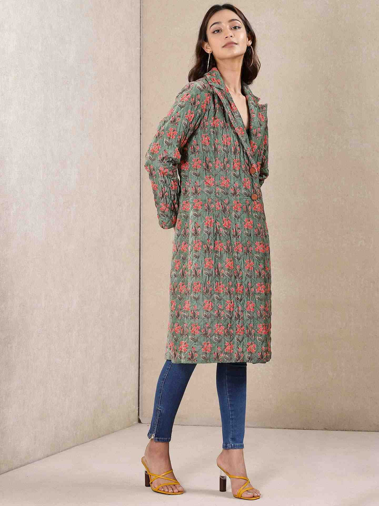 Green Ayana Velvet Jacket