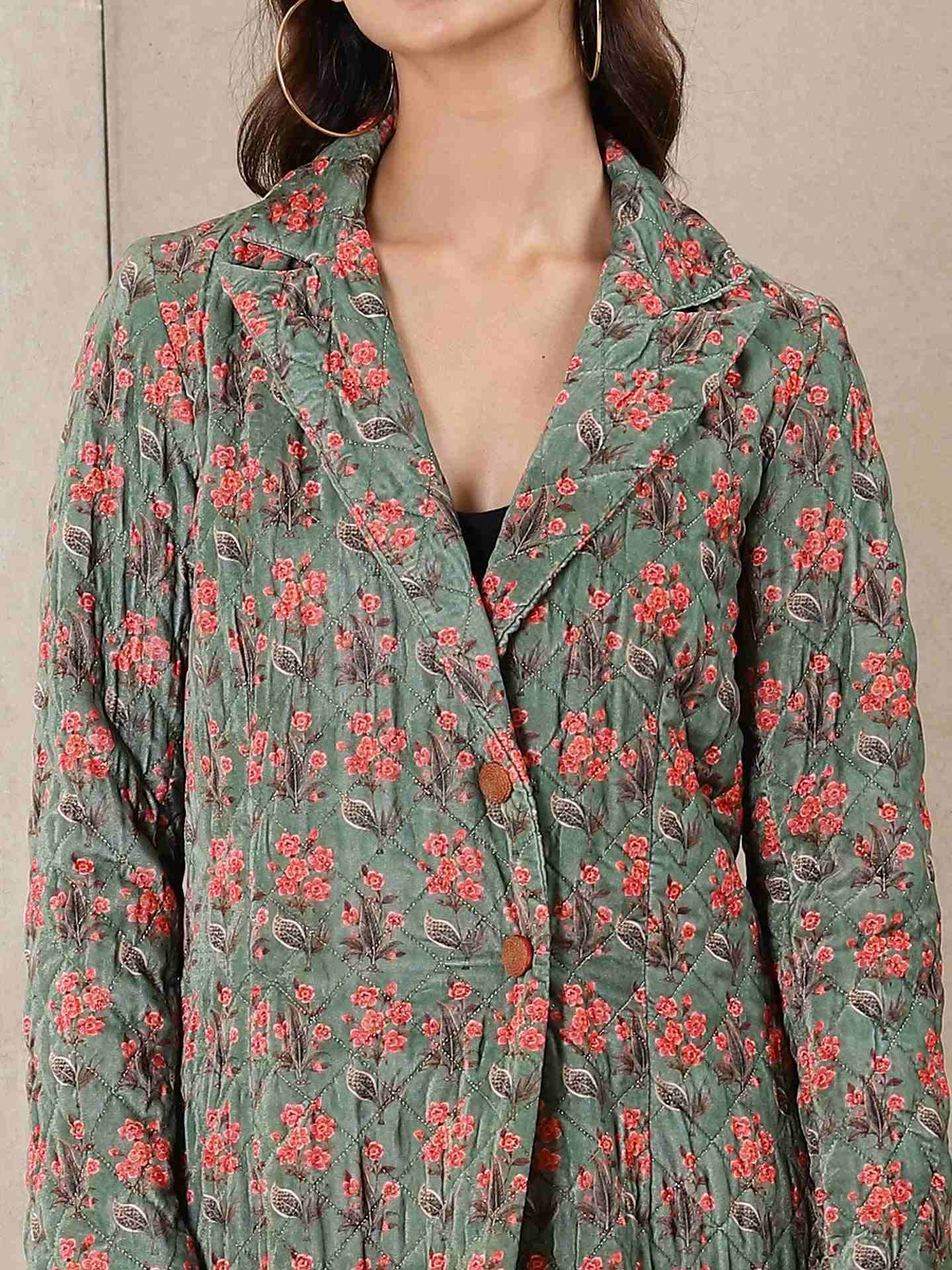 Green Ayana Velvet Jacket