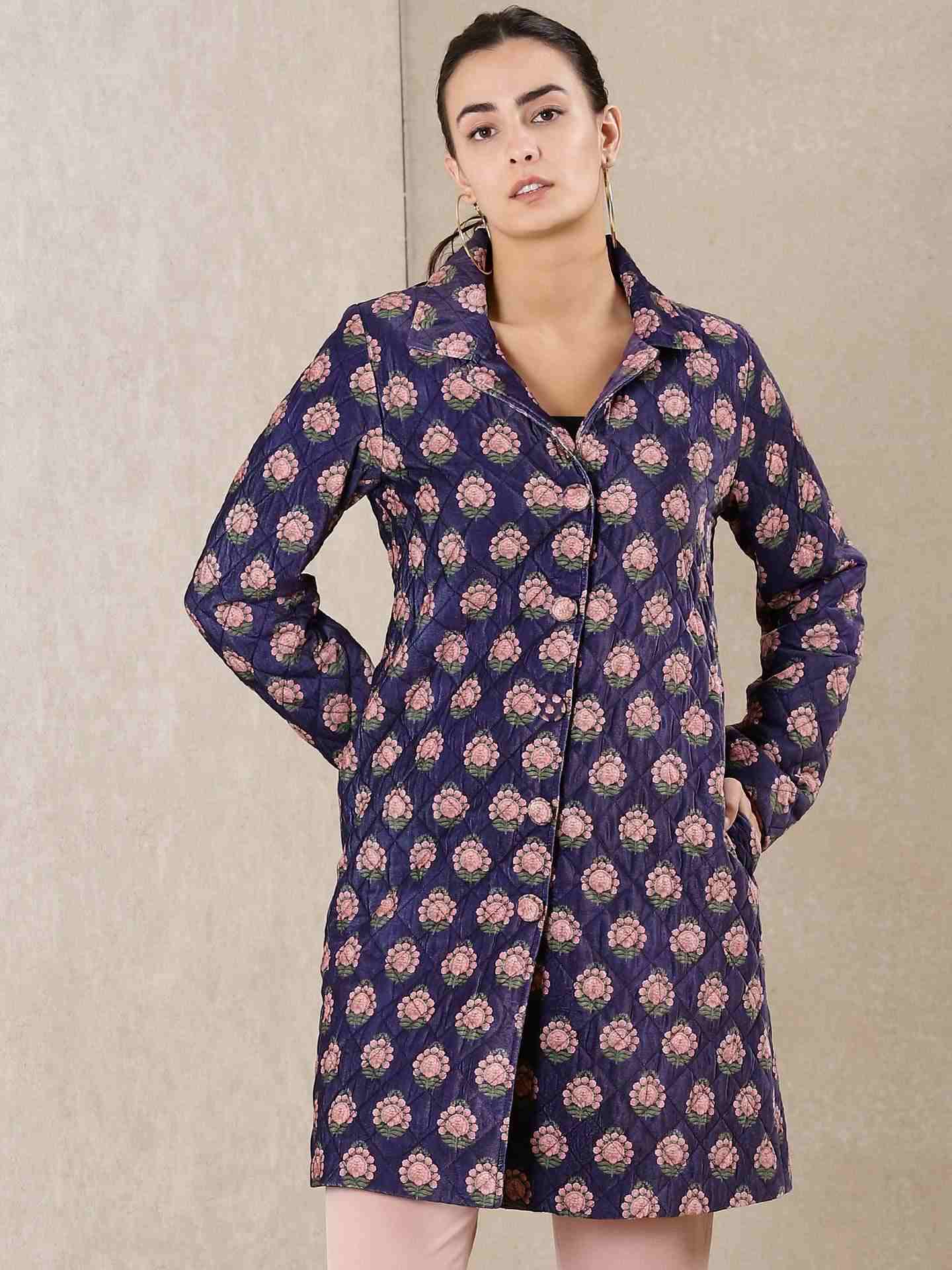 Dark Purple Noori Velvet Jacket