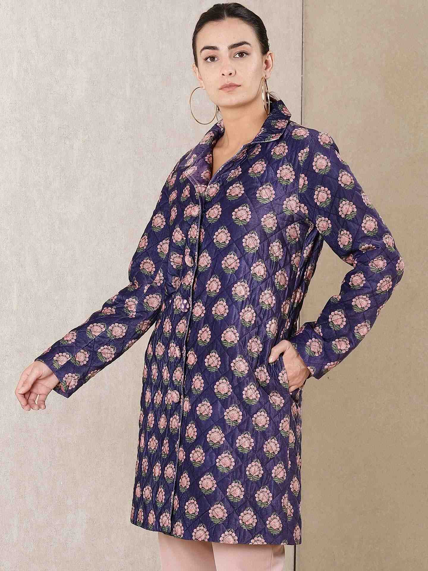 Dark Purple Noori Velvet Jacket