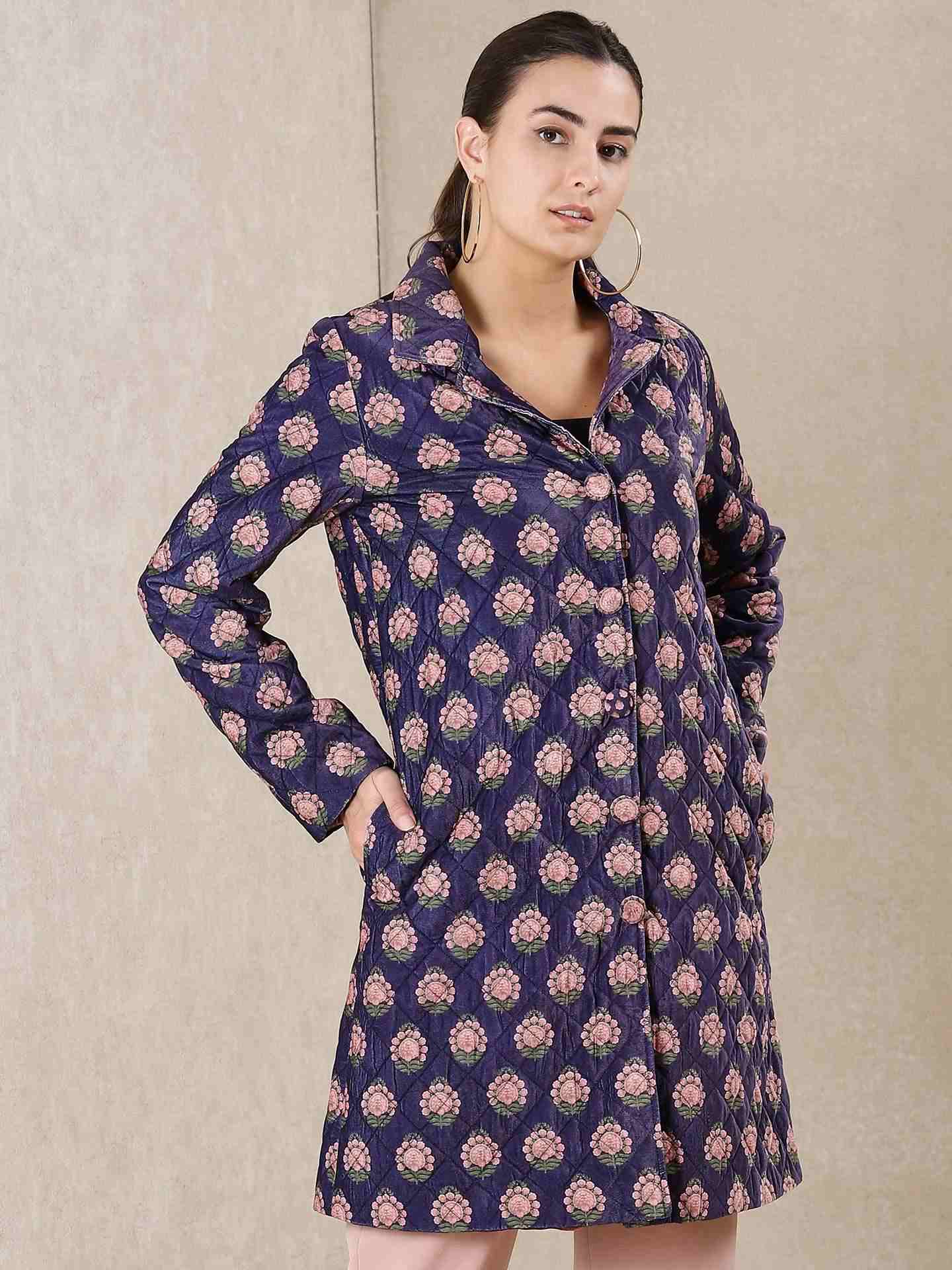 Dark Purple Noori Velvet Jacket