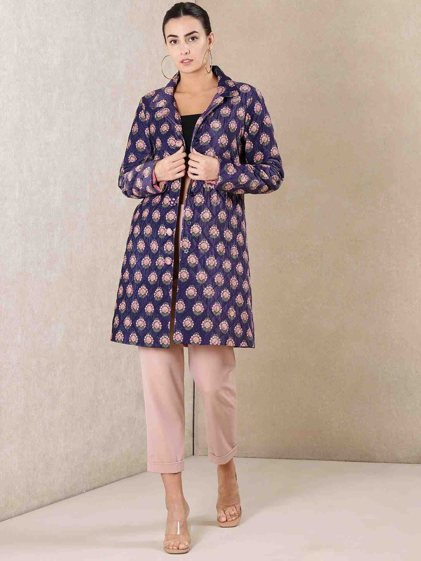 Dark Purple Noori Velvet Jacket