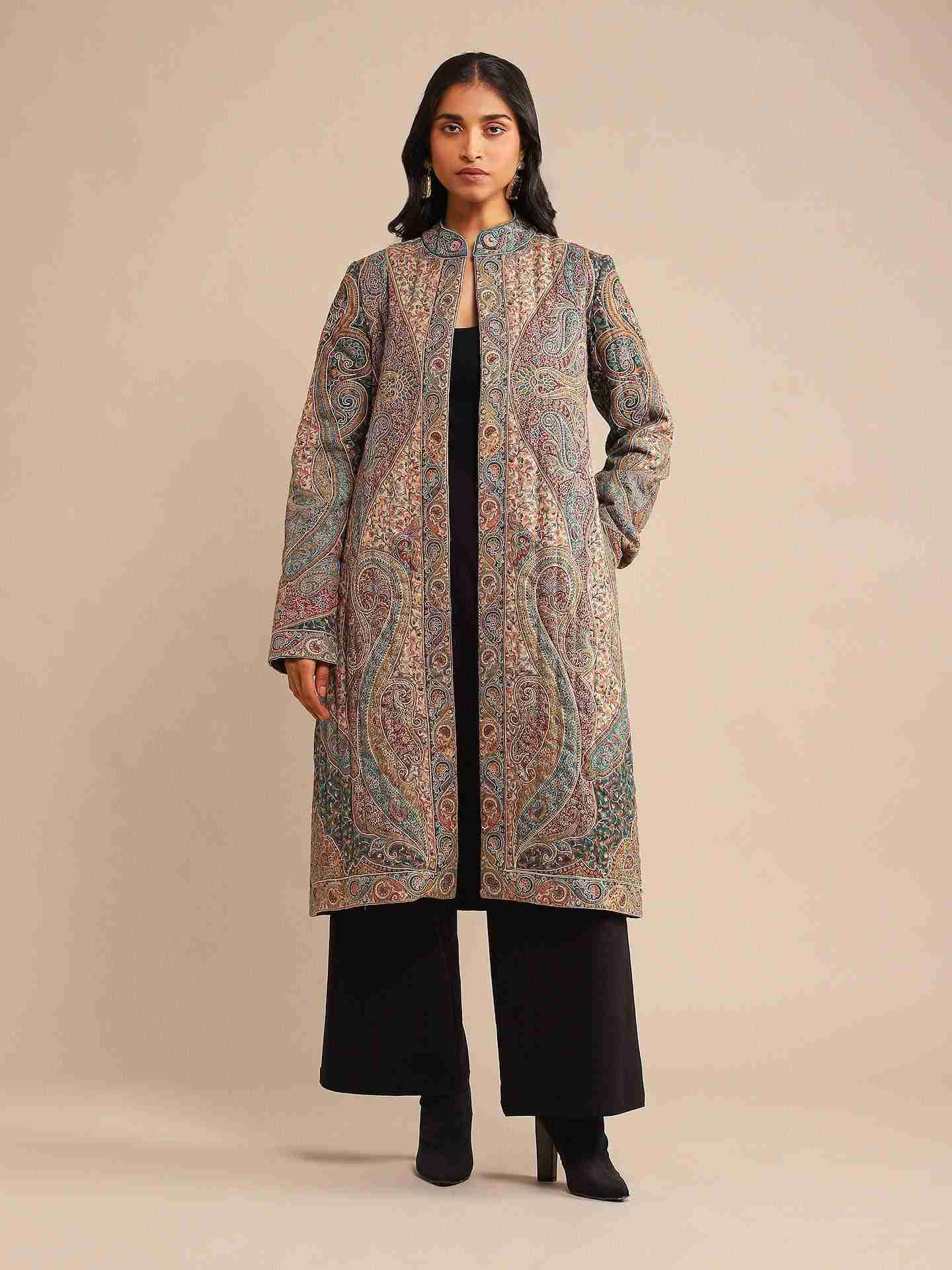Green Velvet Structured Jacket