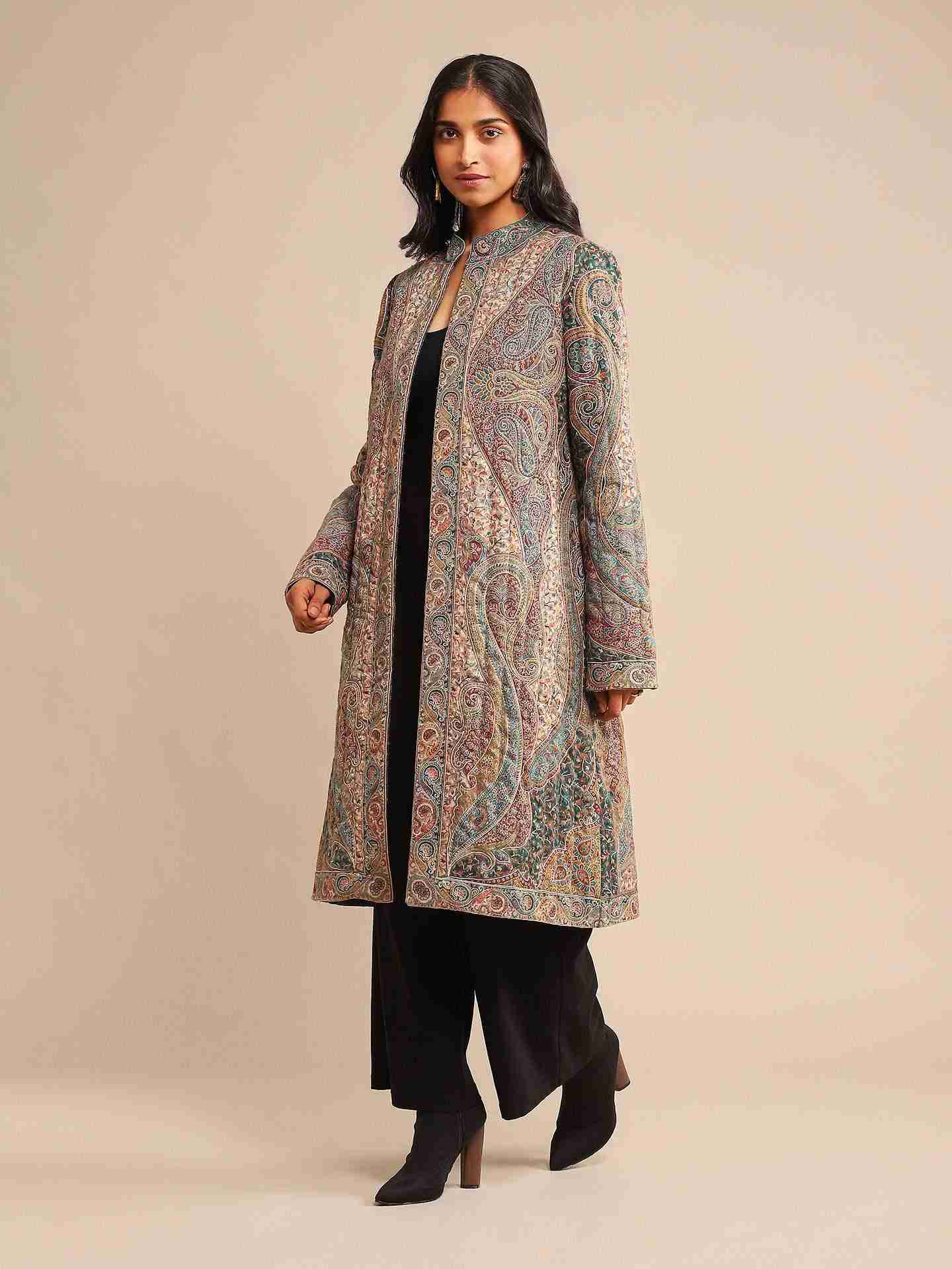 Green Velvet Structured Jacket