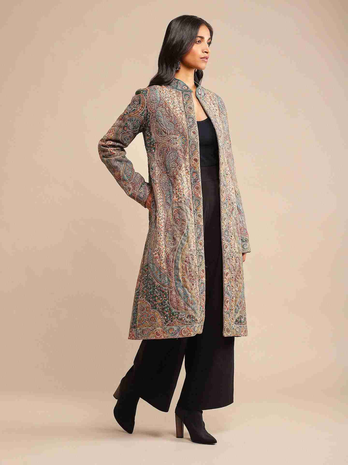 Green Velvet Structured Jacket