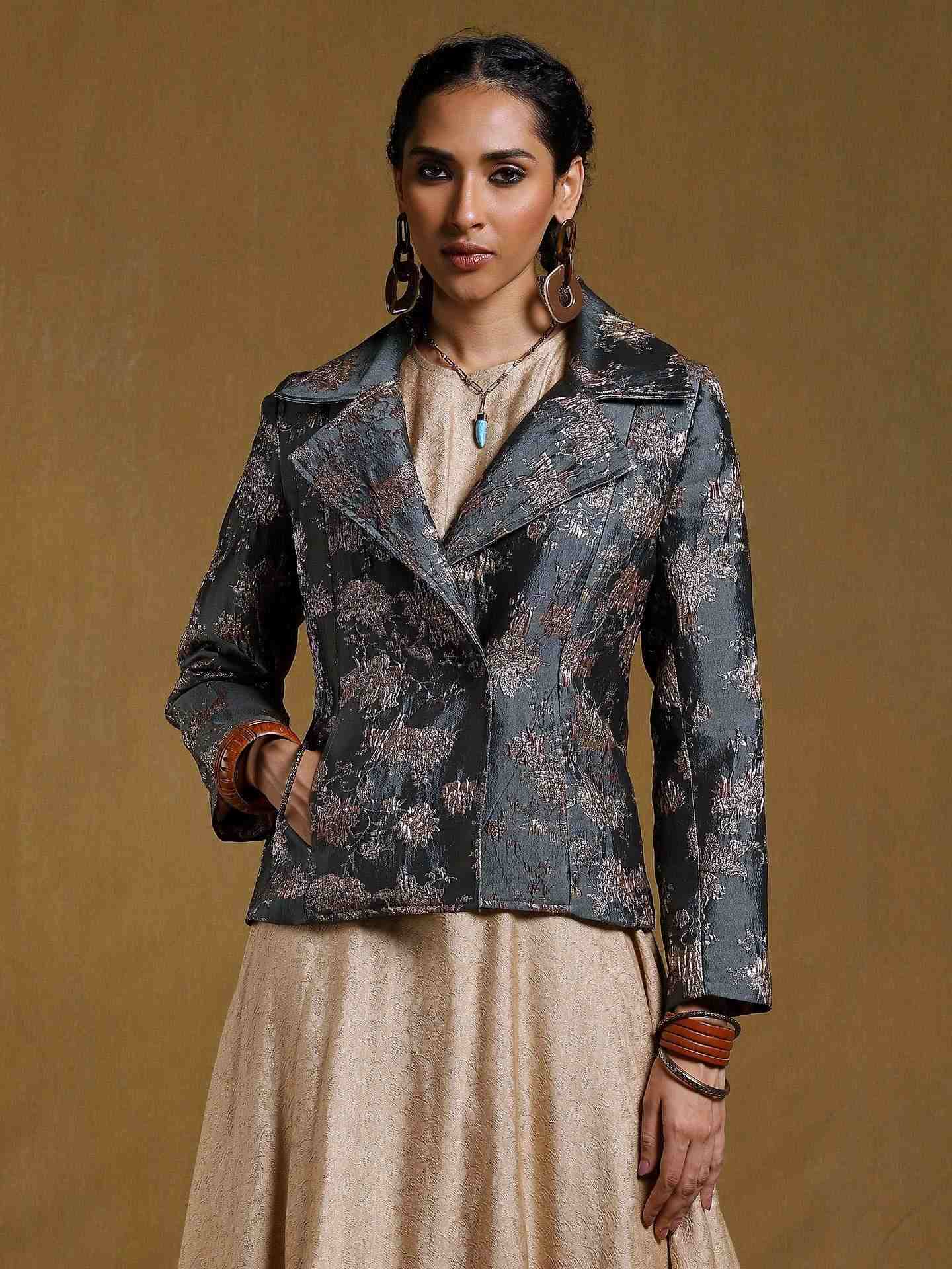 Green Antari Structured Jacket