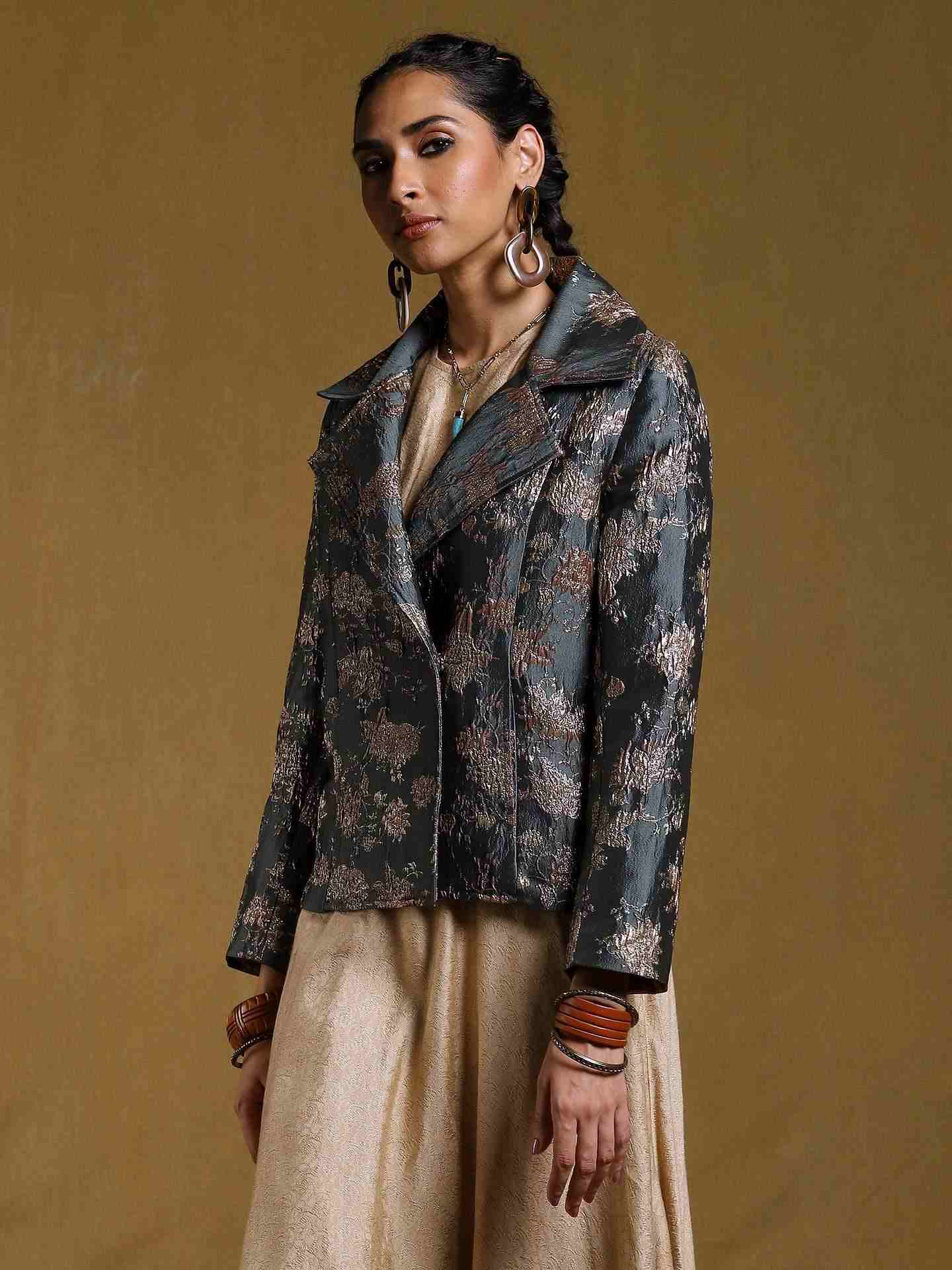 Green Antari Structured Jacket