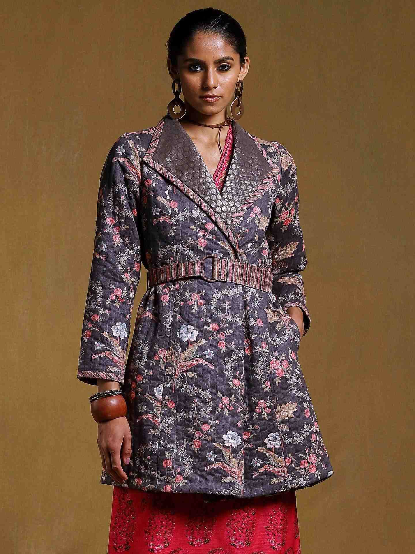 Charcoal Antari Suede Coat