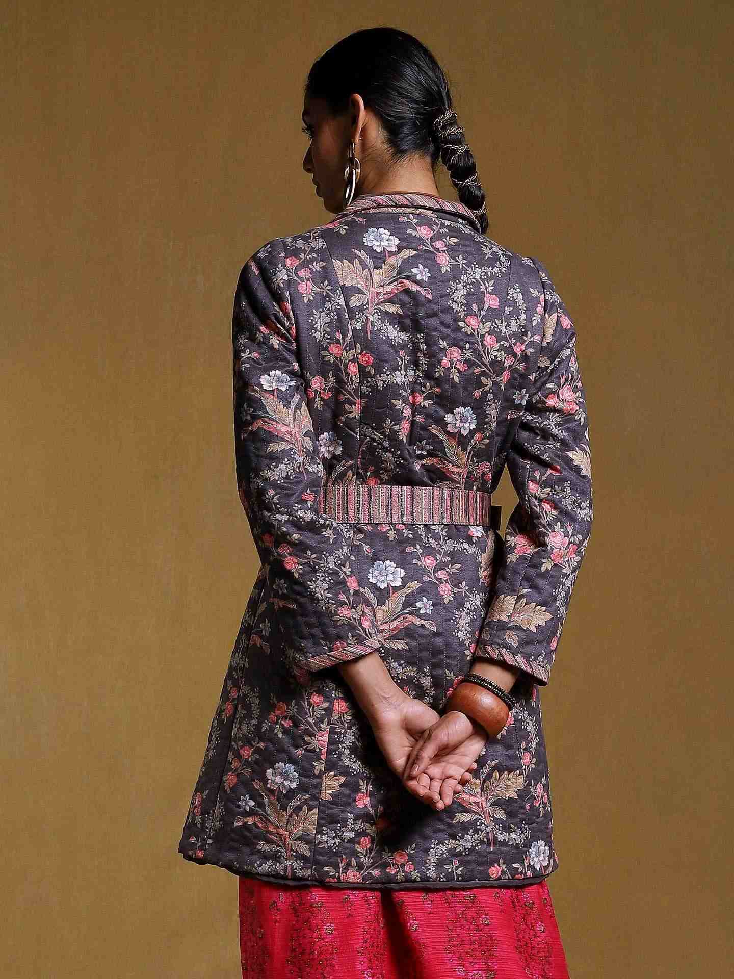 Charcoal Antari Suede Coat