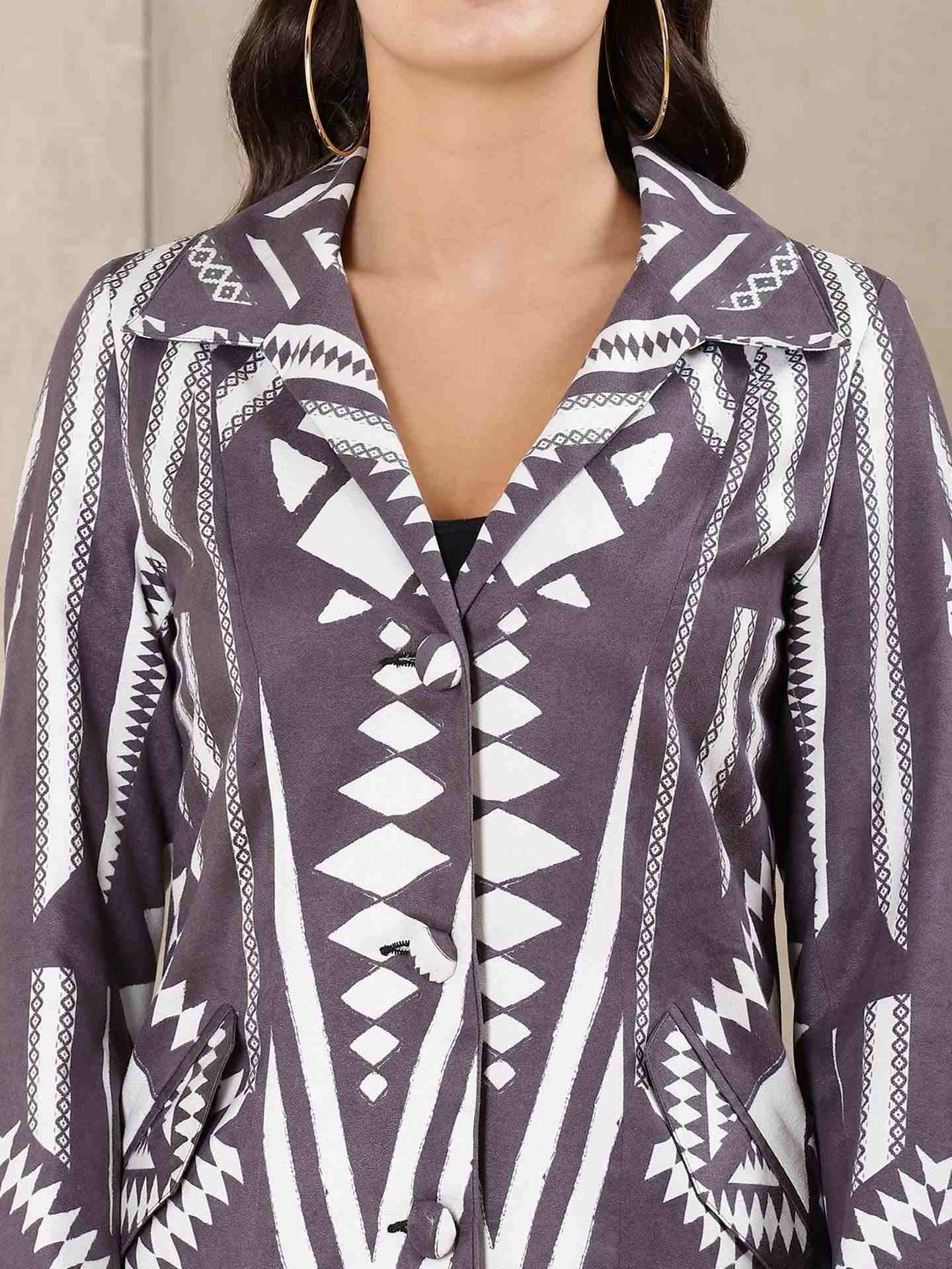 Grey Lippan Suede Jacket