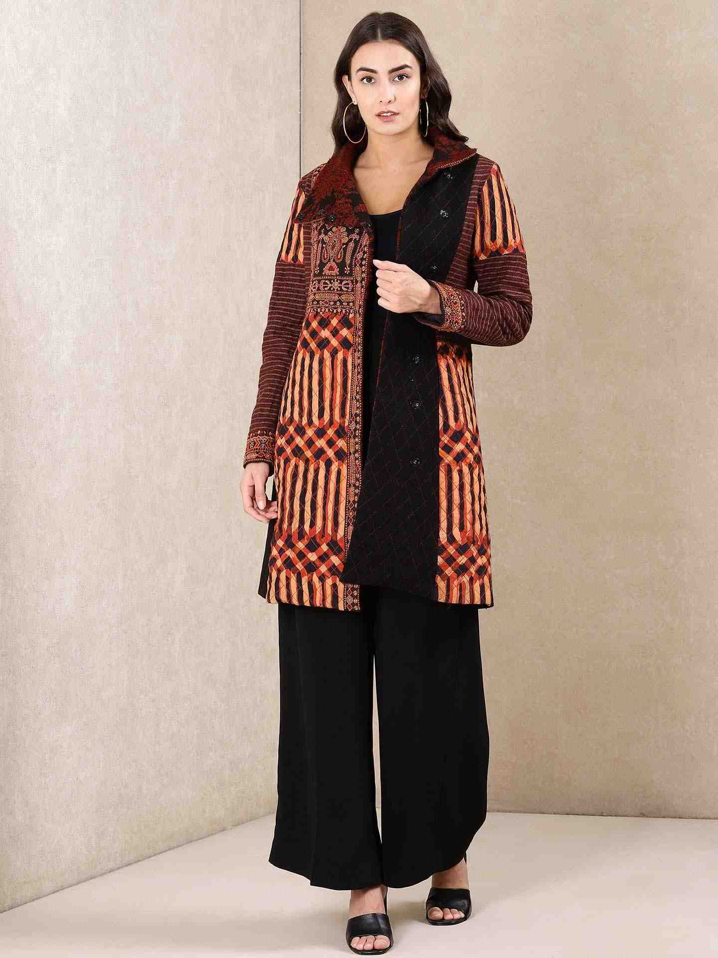 Terracotta Vari Crepe Jacket