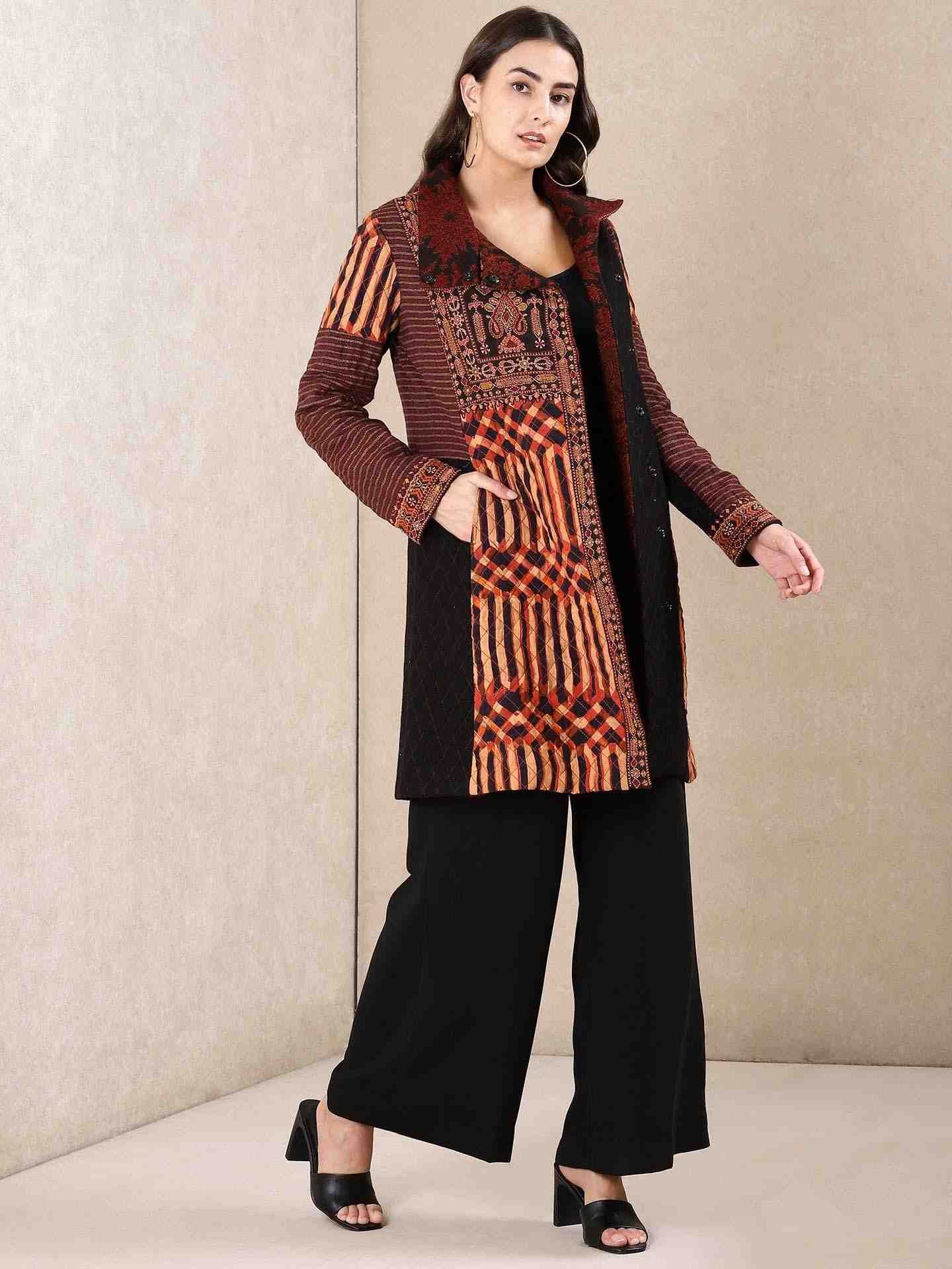 Terracotta Vari Crepe Jacket