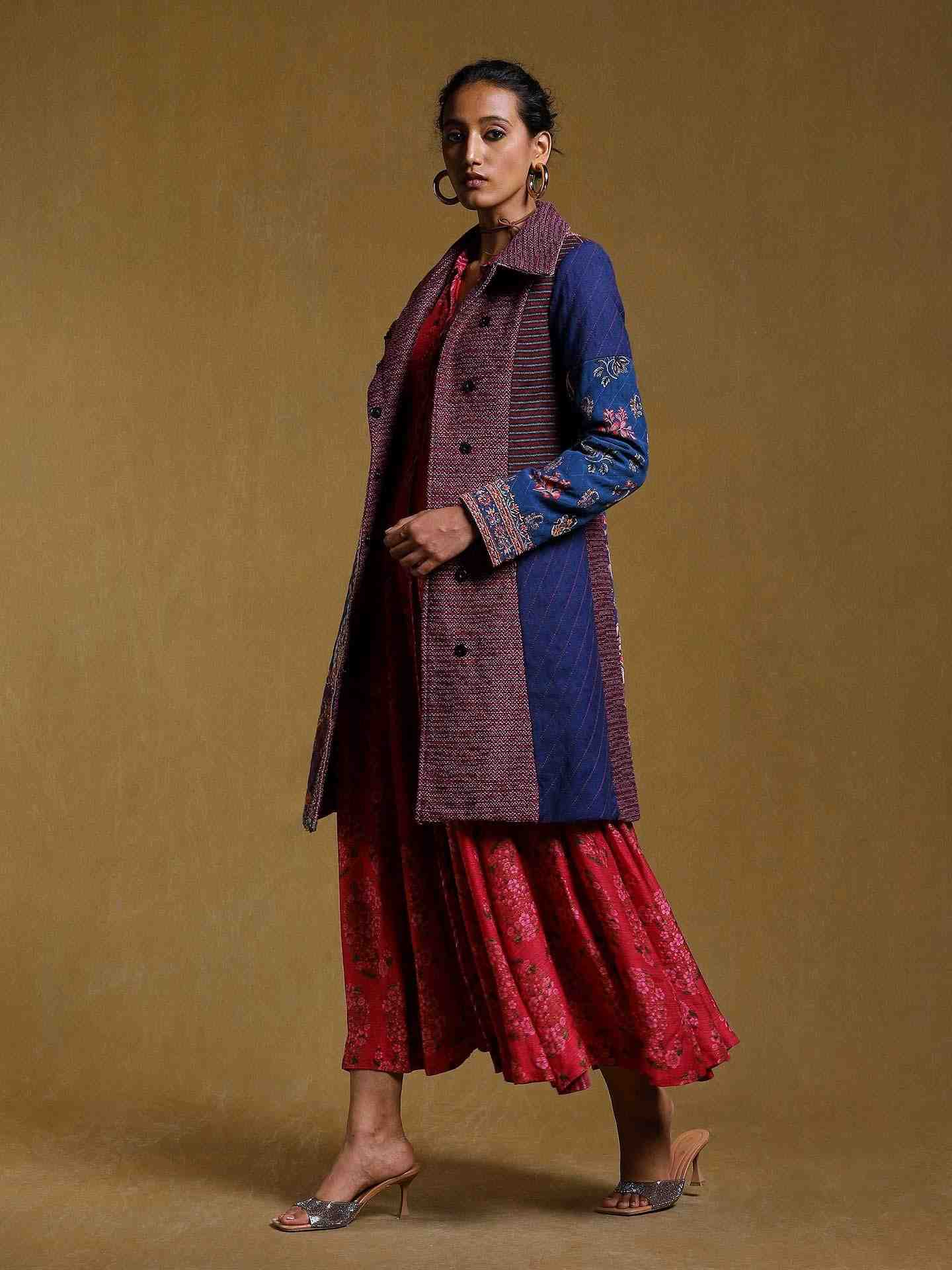 Blue Water Paisley Crepe Jacket